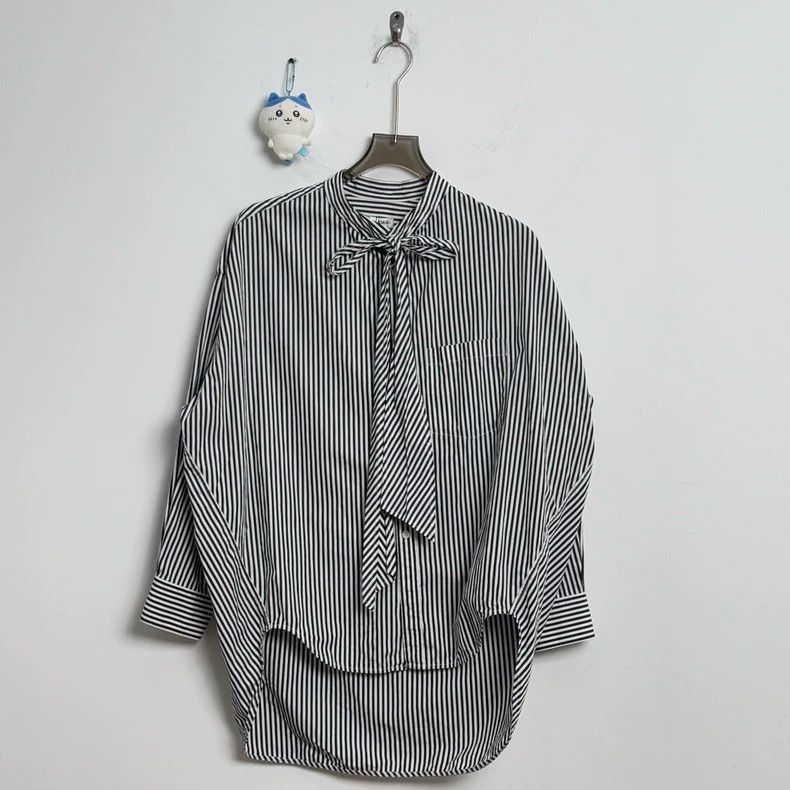 Balenciaga Balenciaga size 36 Striped shirt with letter logo on the b Size XS / US 0-2 / IT 36-38 - 1 Thumbnail