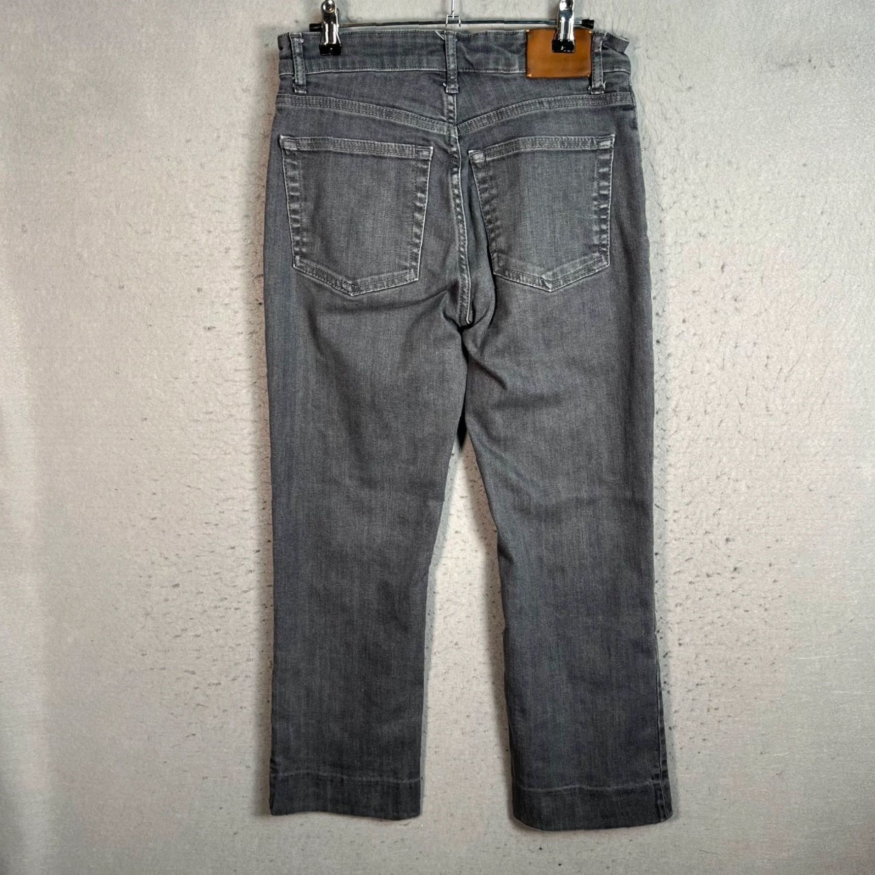 Zara Zara Womens Jeans Gray Size 6 Cotton Denim Blend Straight Leg High Rise Slim Inseam 26 in Regular Size 28" / US 6 / IT 42 - 2 Thumbnail