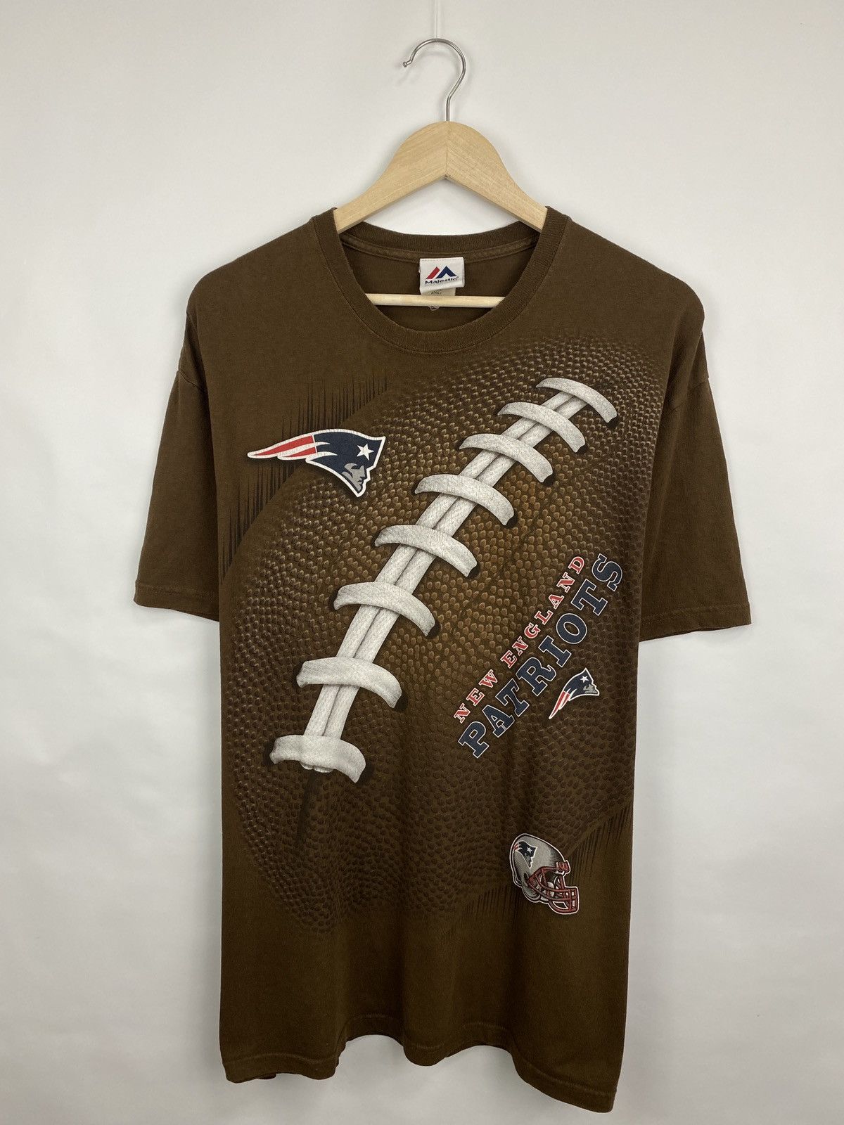Majestic 🏈 Vintage 90s New England Patriots NFL Football Jersey Rugby Size US L / EU 52-54 / 3 - 3 Thumbnail