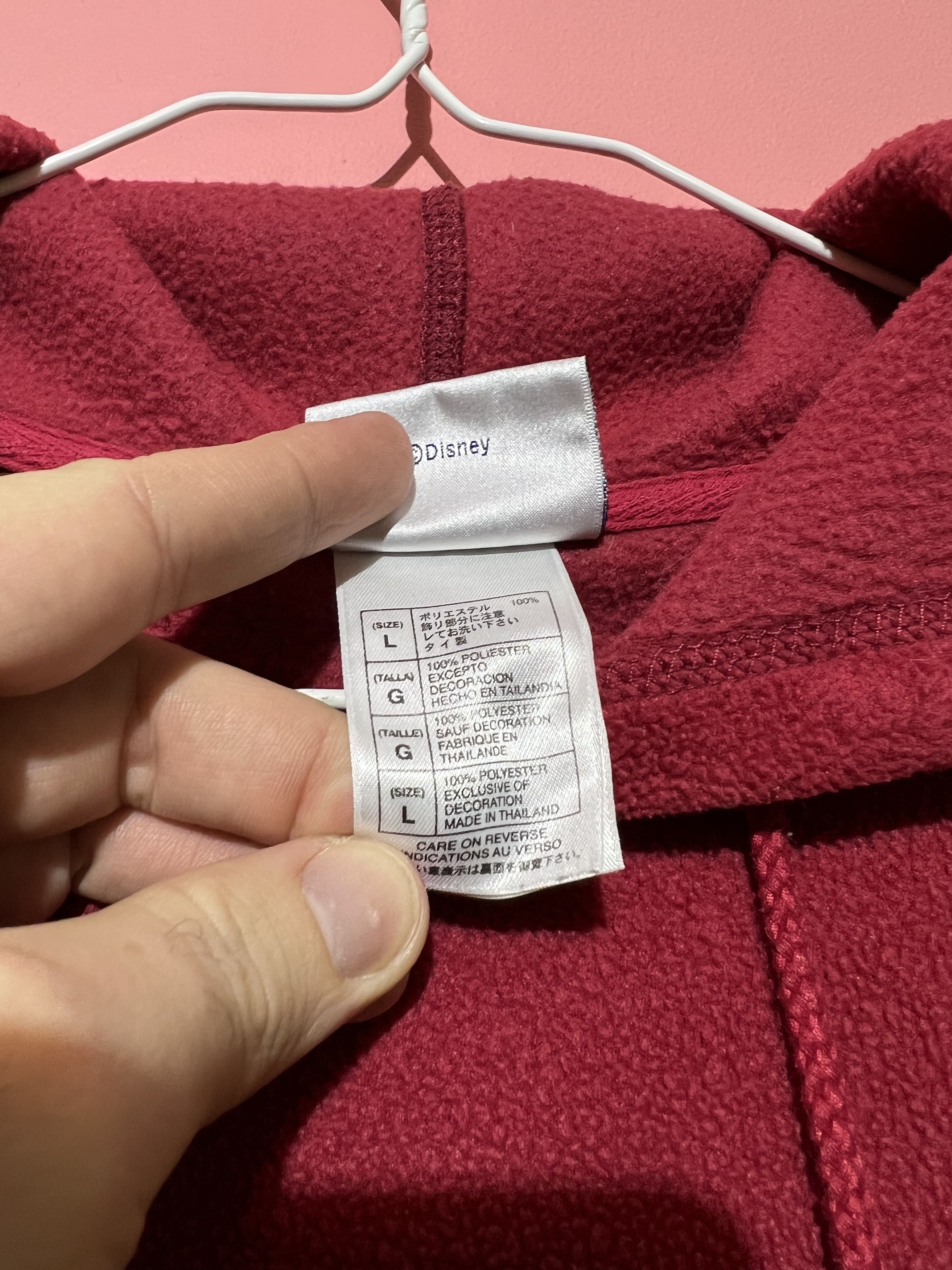Disney Disney vintage fleece hoodie resort vtg y2k red Size US L / EU 52-54 / 3 - 6 Thumbnail