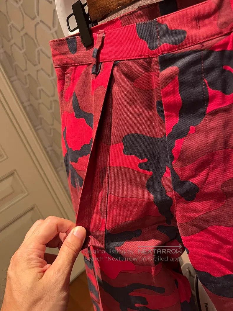 Valentino Valentino Red camouflage multi-pocket cargo slacks Size US 30 / EU 46 - 8 Thumbnail