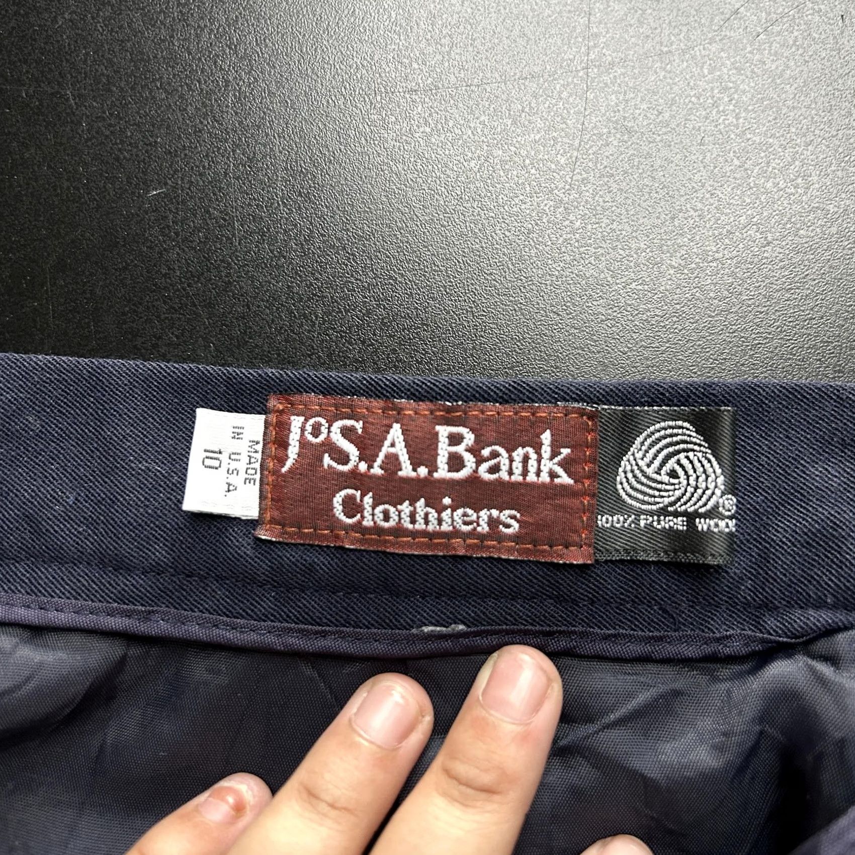 Jos. A. Bank Jos. A. Bank Skirt Womens 10 Navy Wool Pencil Midi Lined USA Office Career Size 32" / US 10 / IT 46 - 2 Thumbnail