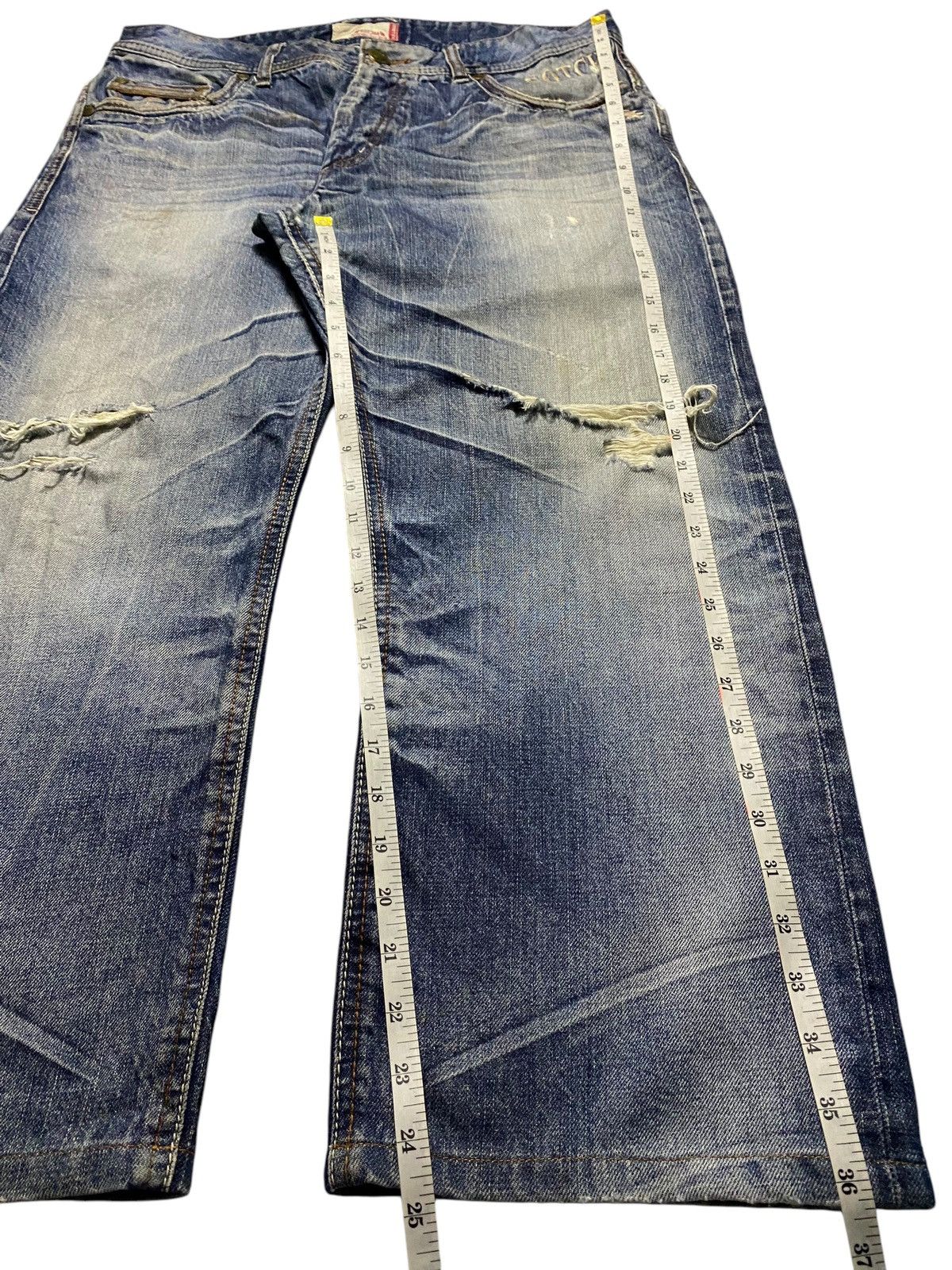 Gotcha Vintage Gotcha Remember your Roots Embroidered Baggy Jeans Size US 35 - 19 Thumbnail