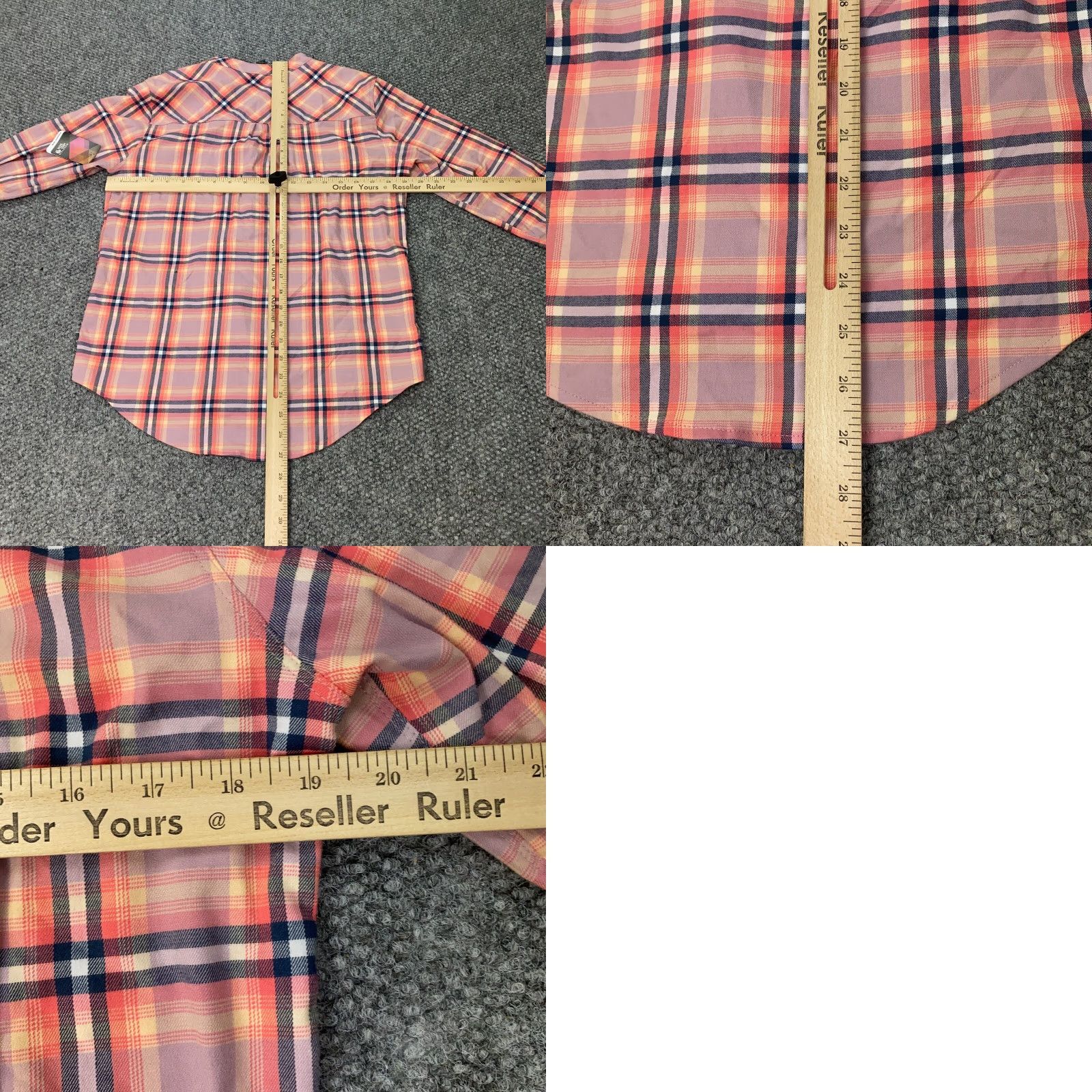 Mountain Hardwear VINTAGE Mountain Hardwear Stretchstone Pop Over Shirt Womens Small Pink Plaid Roll Tab Size S / US 4 / IT 40 - 8 Thumbnail