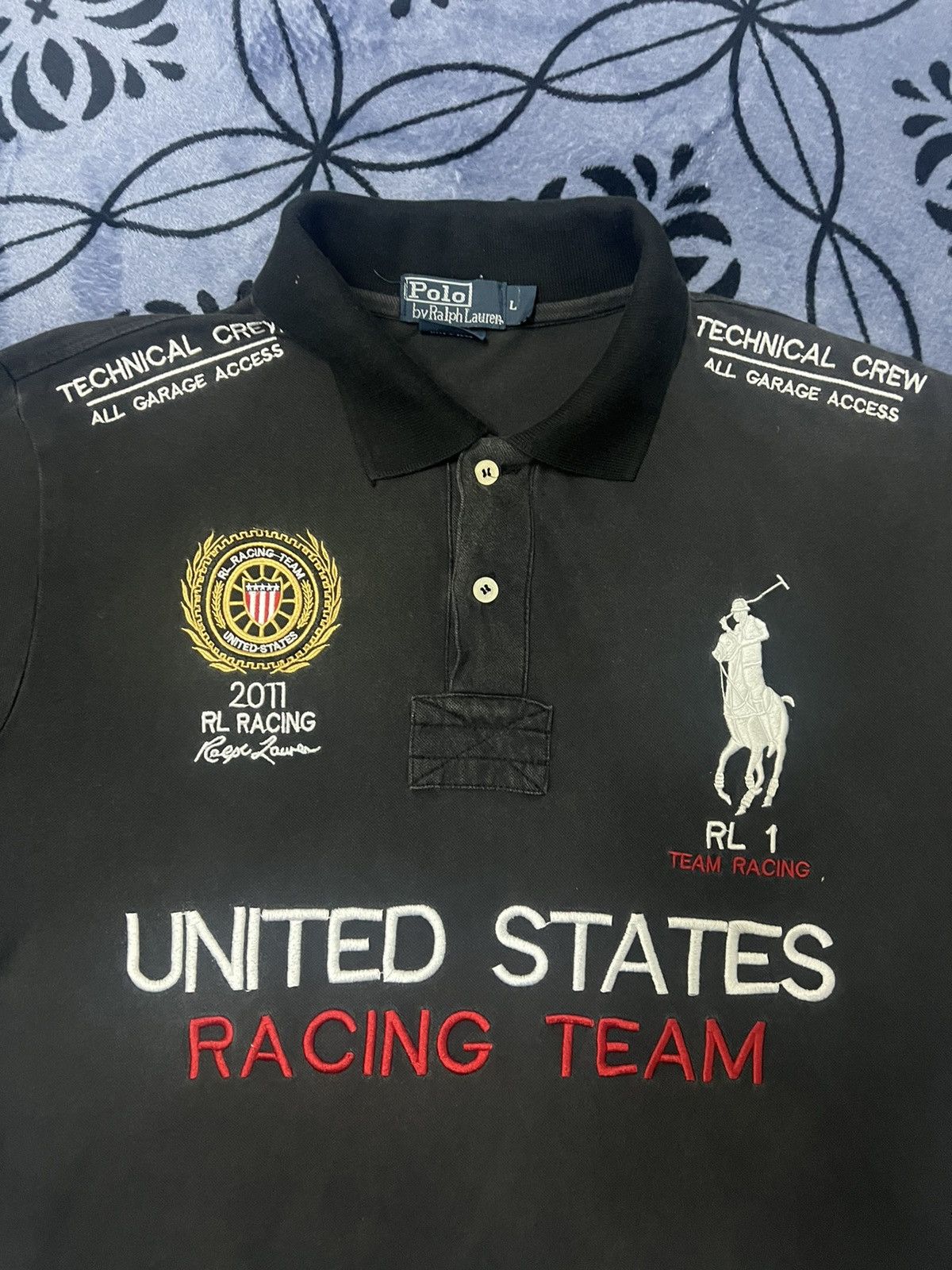 Polo Ralph Lauren × Vintage POLO by Ralph Lauren - United State Racing Team Size US L / EU 52-54 / 3 - 3 Thumbnail
