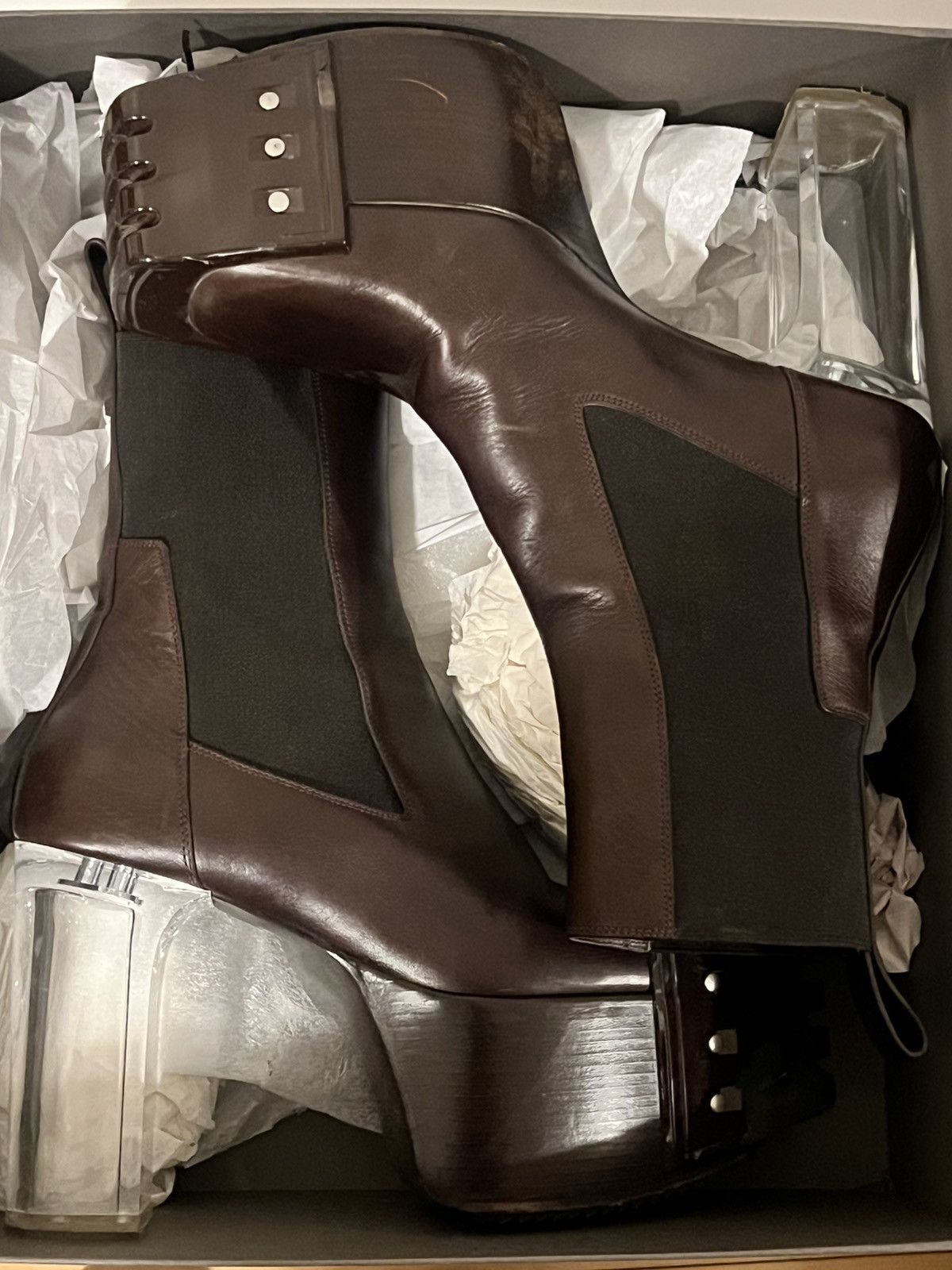 Rick Owens Rick Owens Luxor Oxblood Kiss Heels sz 43’5 Size US 10.5 / EU 43-44 - 11 Thumbnail