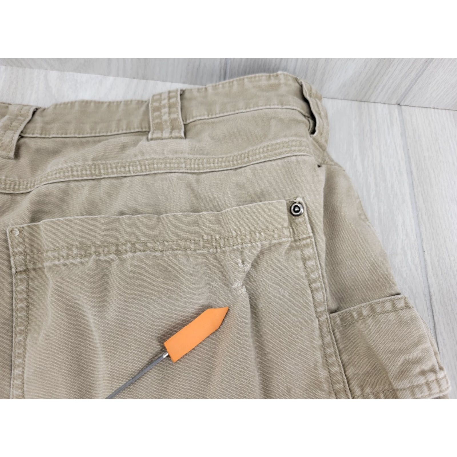 Vintage VINTAGE Duluth Men's Flex Fire Hose Carpenter Shorts Khaki 44 Relaxed Cargo Pockets Hammer Loop Mens Size US 44 / EU 60 - 7 Thumbnail