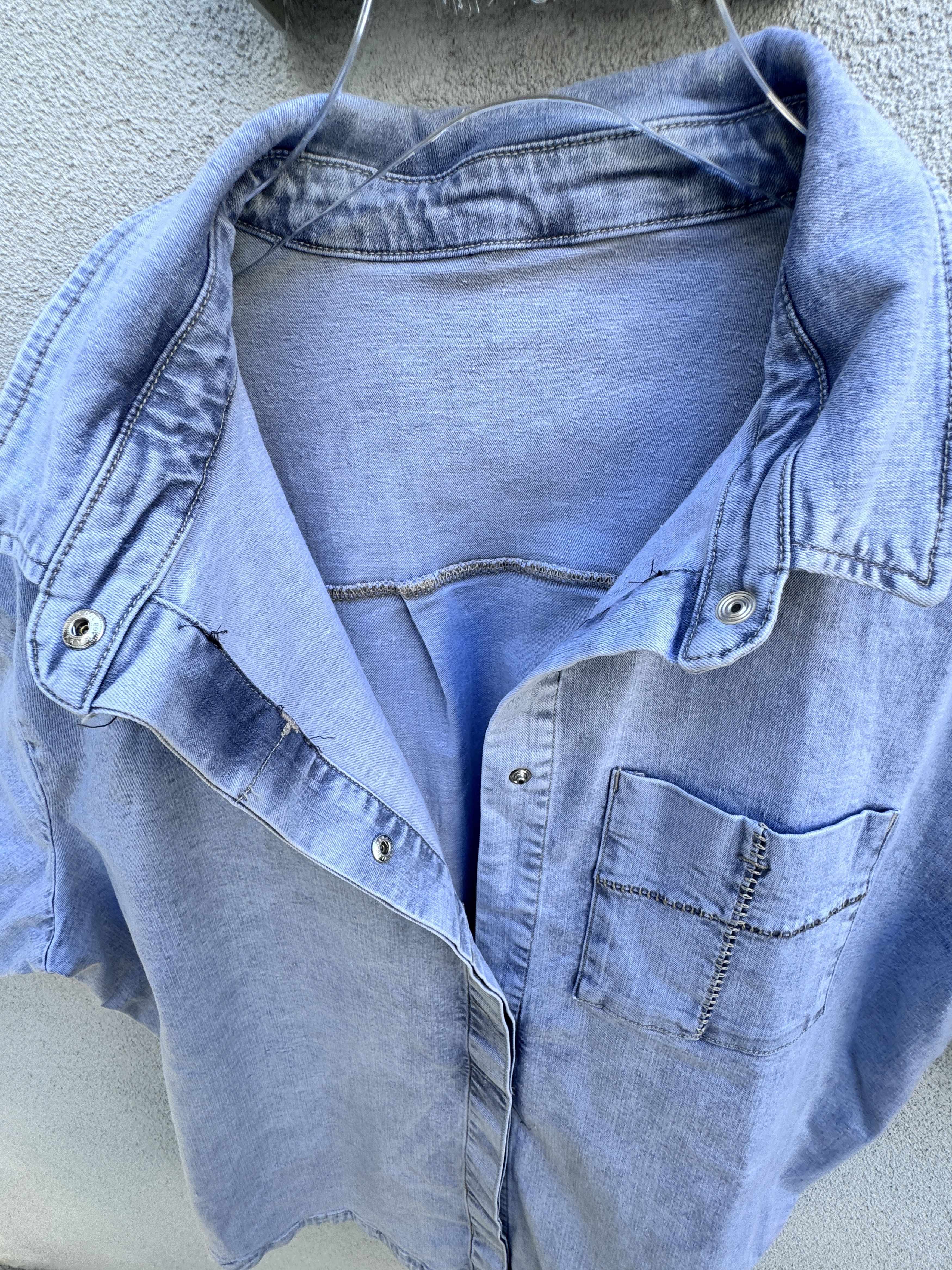 Thom Krom THOM KROM Unisex Oversized Blue Jeans Shirt Size M to XL Size US M / EU 48-50 / 2 - 13 Thumbnail