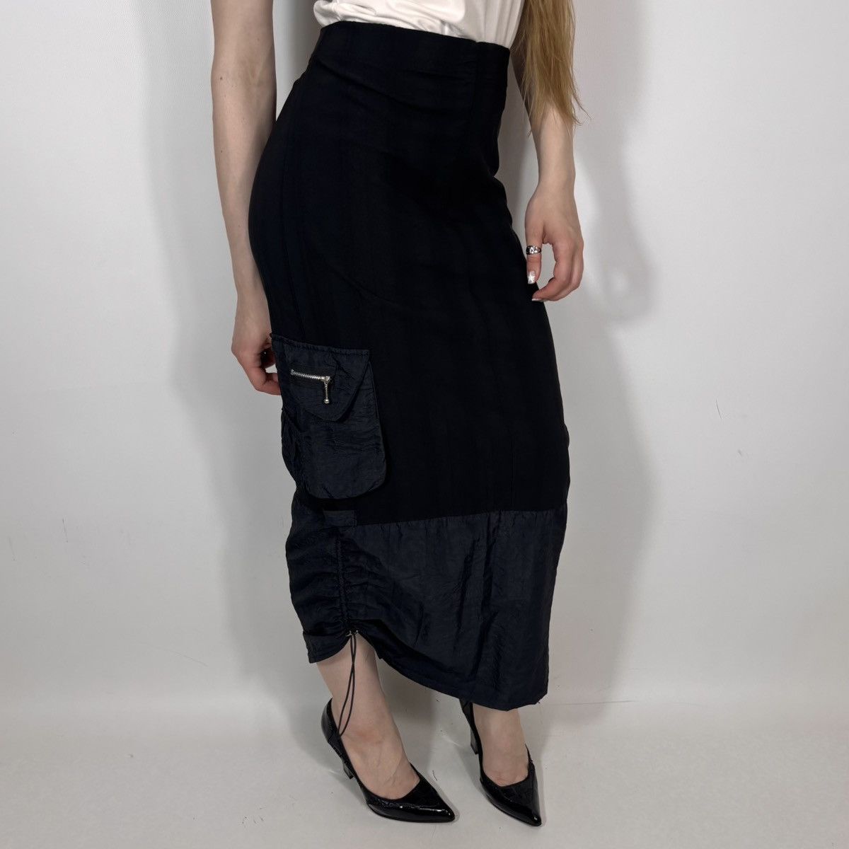 Japanese Brand Vintage Y2K Jean Marc Philipp Japanese JPG Style Midi Skirt Size 27" / US 4 / IT 40 - 3 Thumbnail