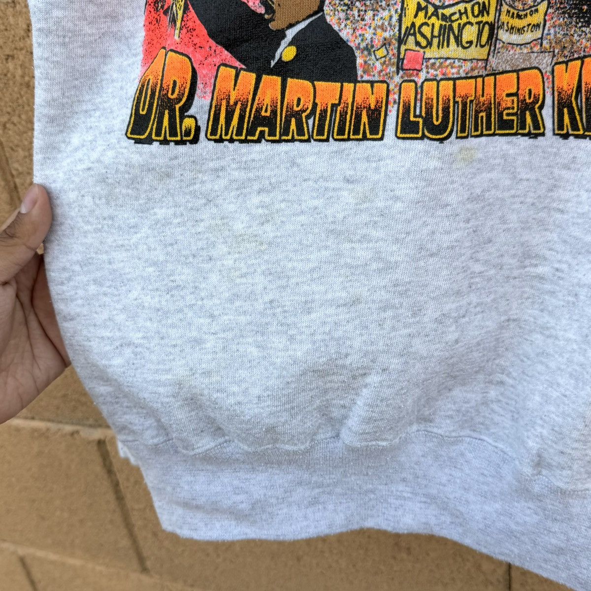 Other Vintage 90s Martin Luther King Jr. Gray Sweatshirt Size XL Size US XL / EU 56 / 4 - 5 Thumbnail