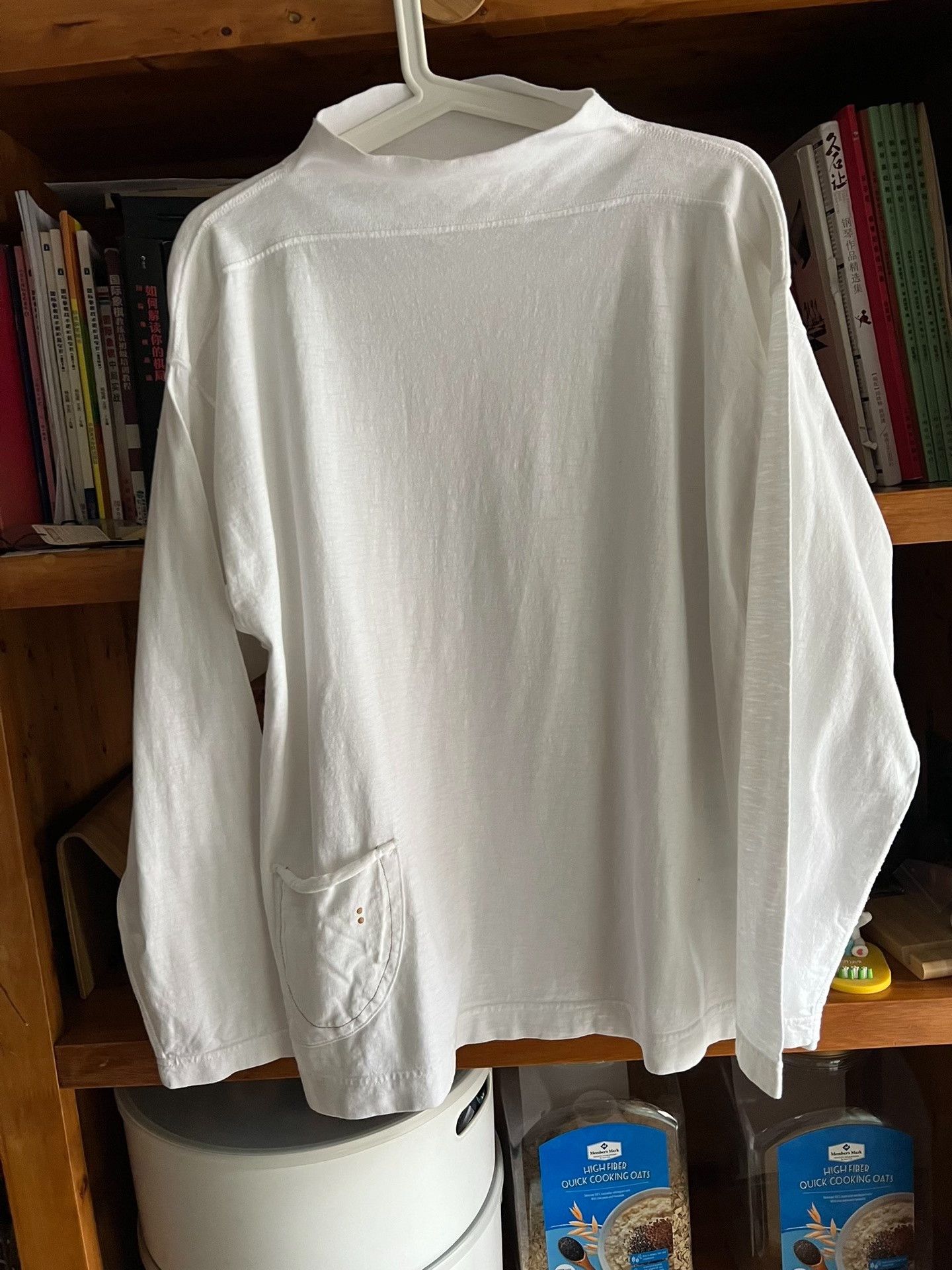 45rpm 45r White Mock Neck Long Sleeve Sweatshirt Size US M / EU 48-50 / 2 - 2 Thumbnail