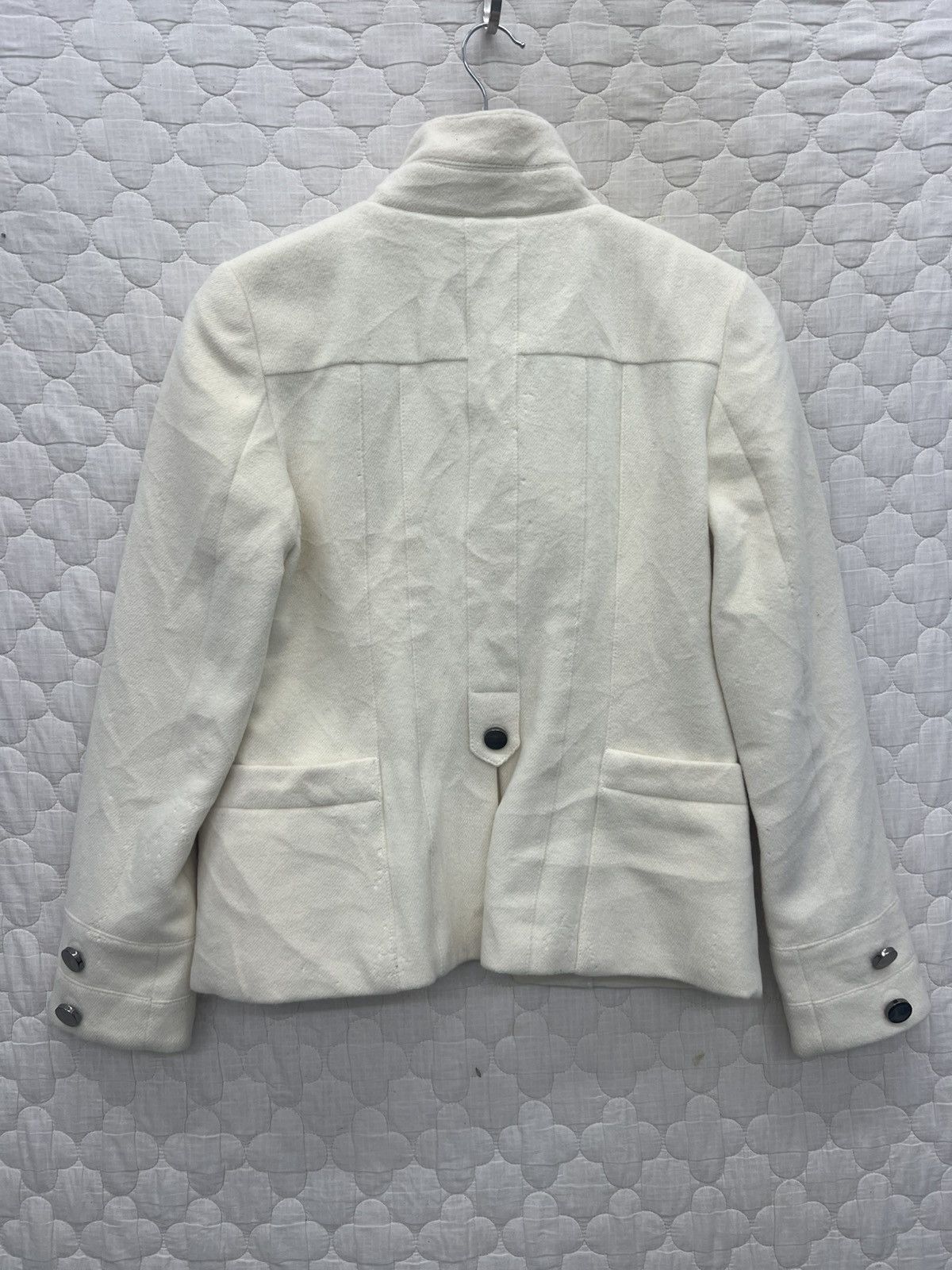 Karl Lagerfeld KARL LAGERFELD ASYMMETRICAL BUTTON WOOL JACKET Size S / US 4 / IT 40 - 4 Thumbnail