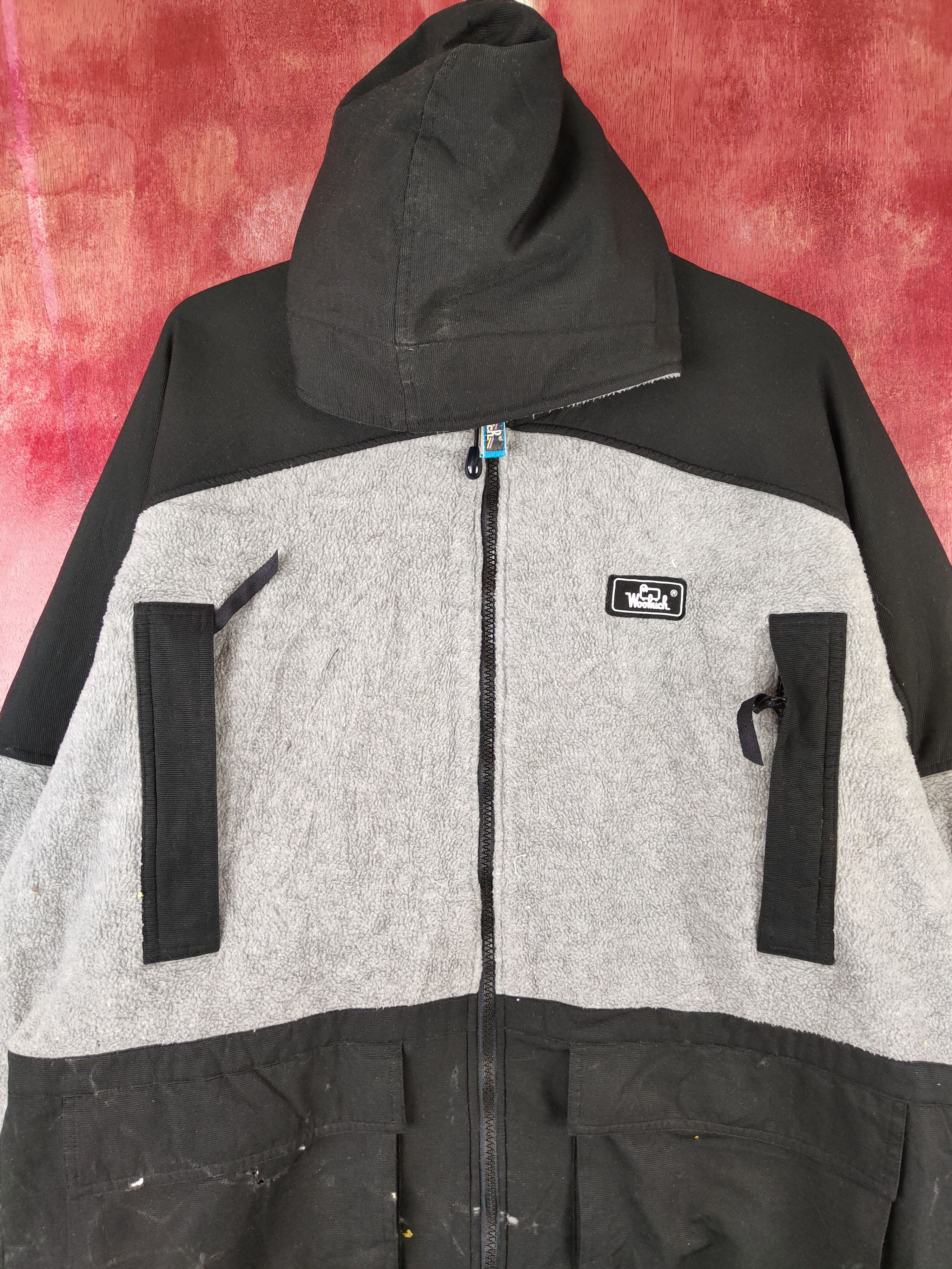 Japanese Brand Woolnich Black Gray Fur Mohair Hoodie Sweaters #S1857 Size US XL / EU 56 / 4 - 2 Thumbnail