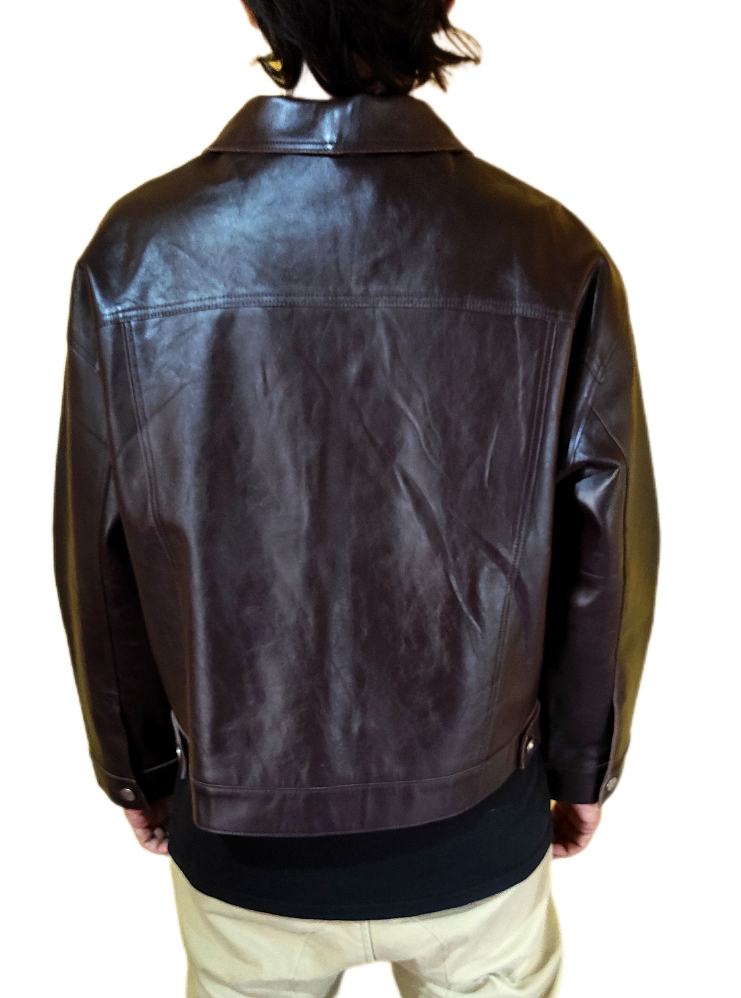 Leather Beautiful Color Premium Leather Trucker Jacket Spelledit Size US L / EU 52-54 / 3 - 4 Thumbnail