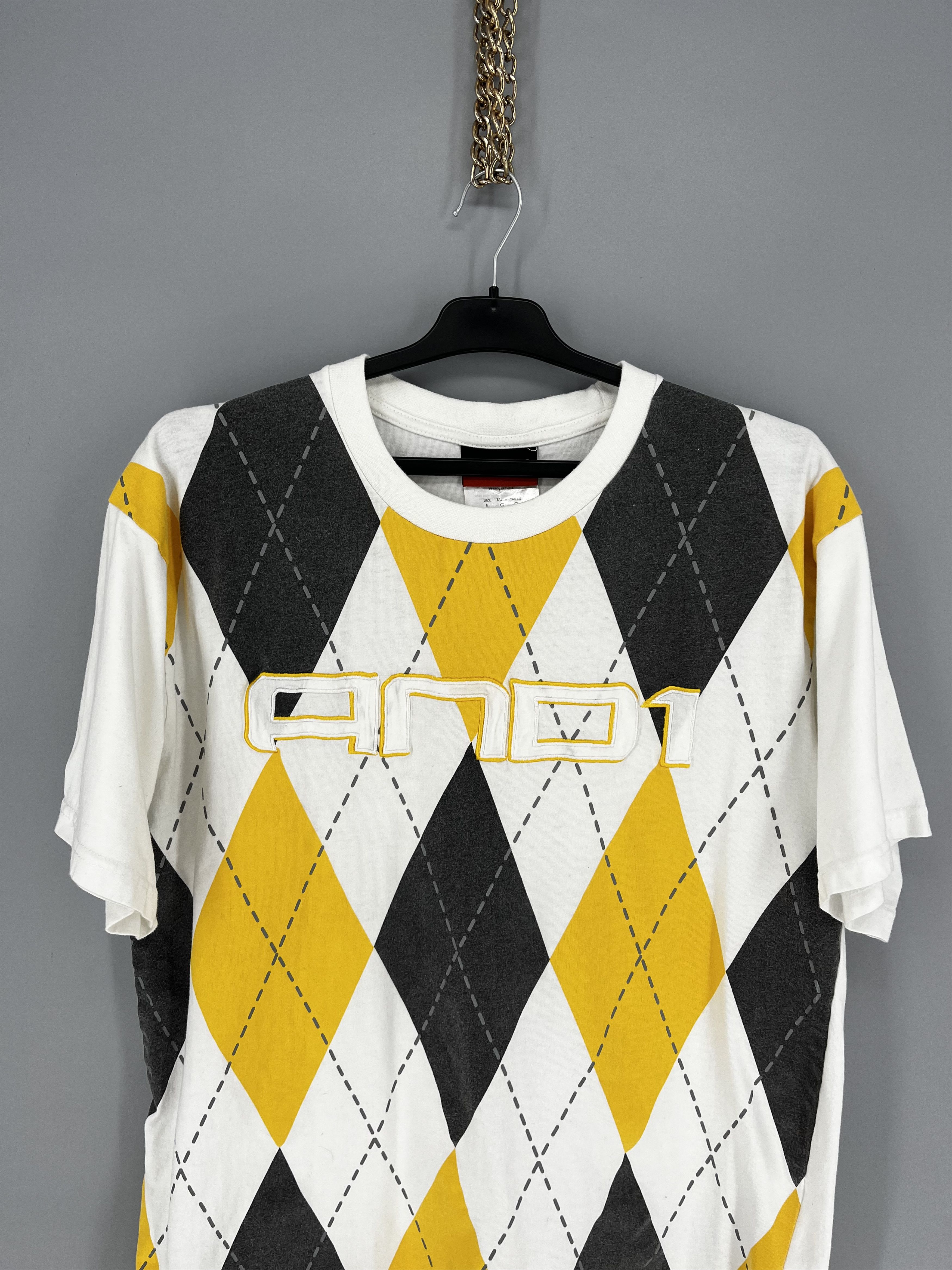 Other Vintage AND1 Argyle Pattern Tee Y2K Basketball Style L Size US L / EU 52-54 / 3 - 6 Thumbnail