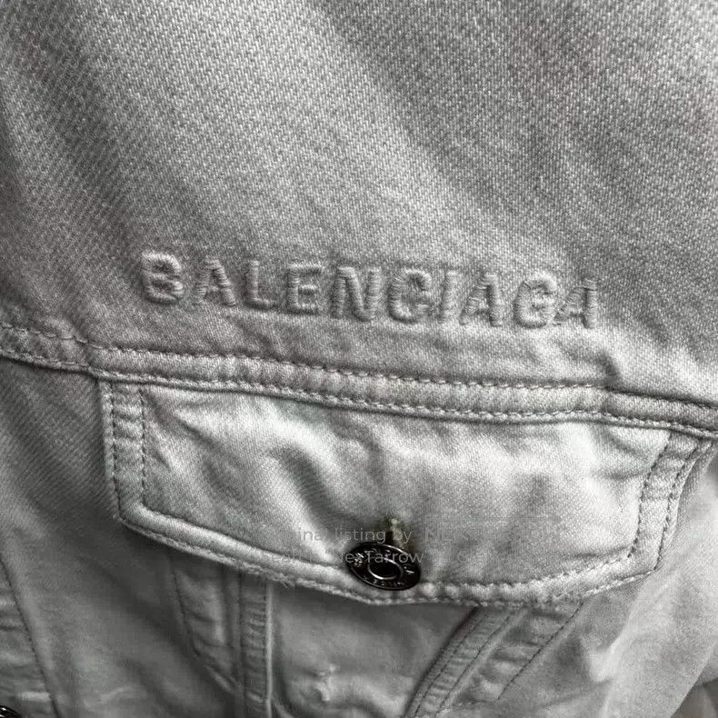 Balenciaga Balenciaga Chest letter logo denim jacket Size US XS / EU 42 / 0 - 3 Thumbnail