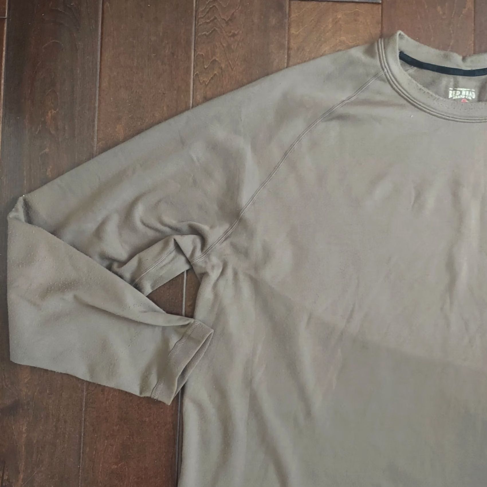 Vintage RedHead Brand Co Men's Sweater Shirt Long Sleeve Brown 3XL Crew Neck Pullover Casual Travel Outdoor Fall Winter Regular Mens Size US XXL / EU 58 / 5 - 3 Thumbnail