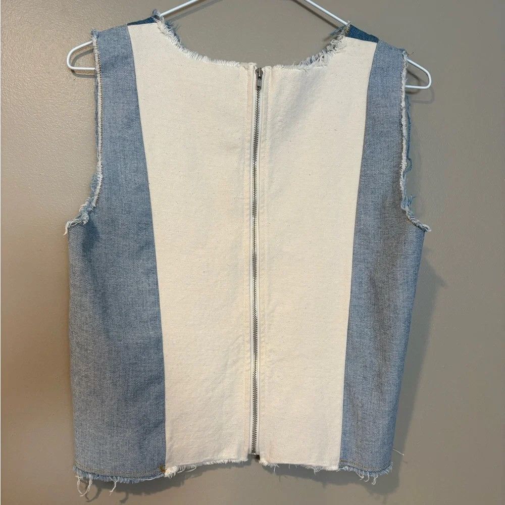 Sea New York SEA new york distressed raw denim sleeveless cami frayed hem Size S / US 4 / IT 40 - 7 Thumbnail