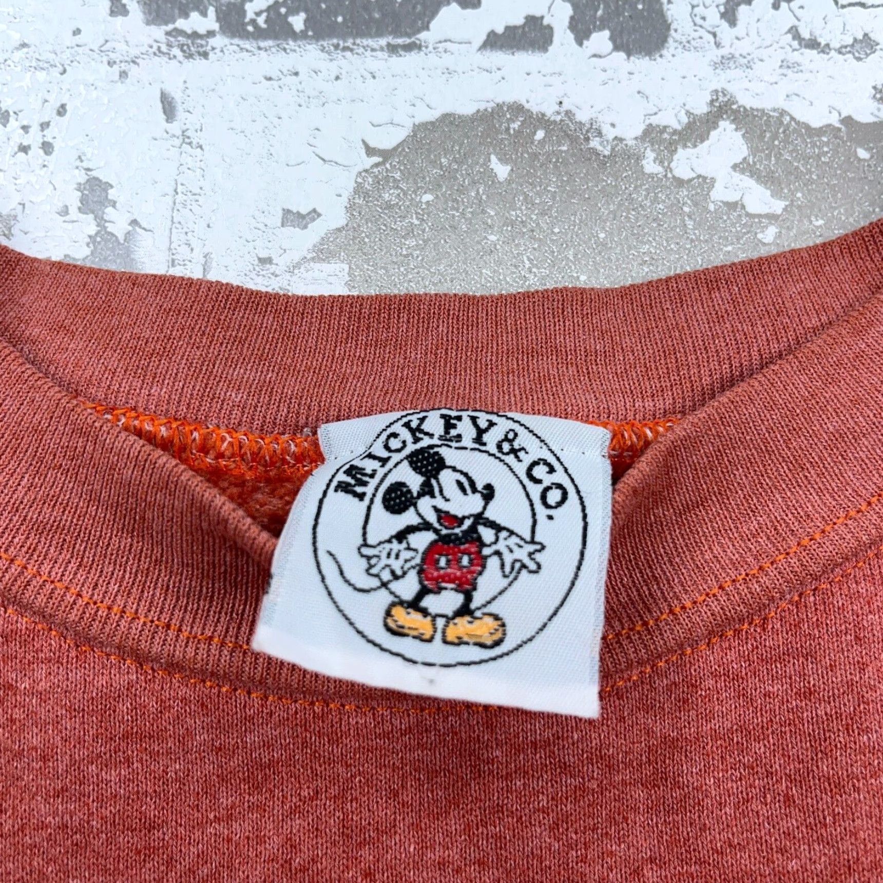 Mickey & Co. VINTAGE Mickey & Co. Sweatshirt Shirt Men XL Orange 80s 90s Cartoon Disney Logo Graphic Print Pullover Crew Neck Size US XL / EU 56 / 4 - 6 Thumbnail