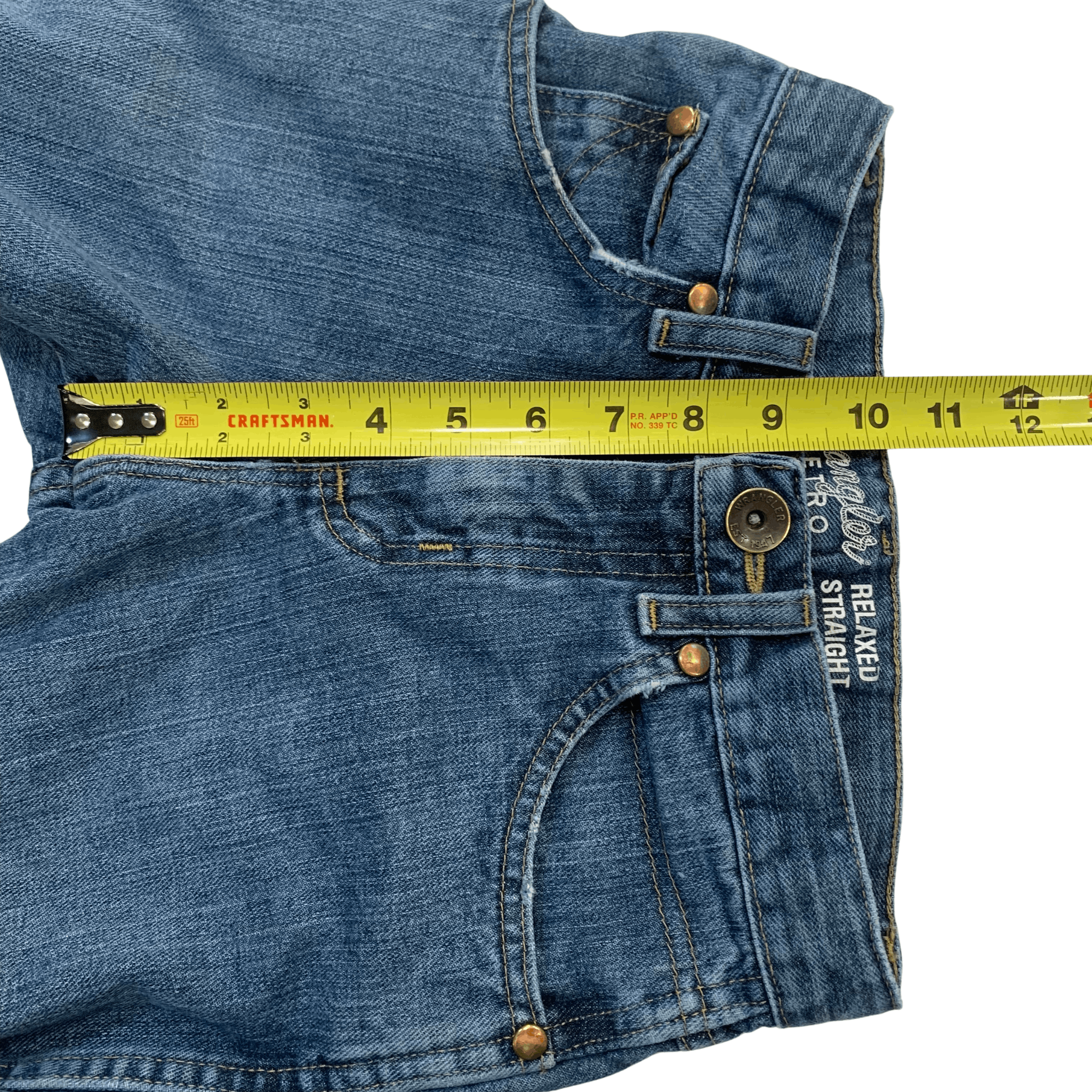 Wrangler Distressed Relaxed Straight Leg Jeans | 22" | Wrangler Retro Size 22" - 5 Thumbnail