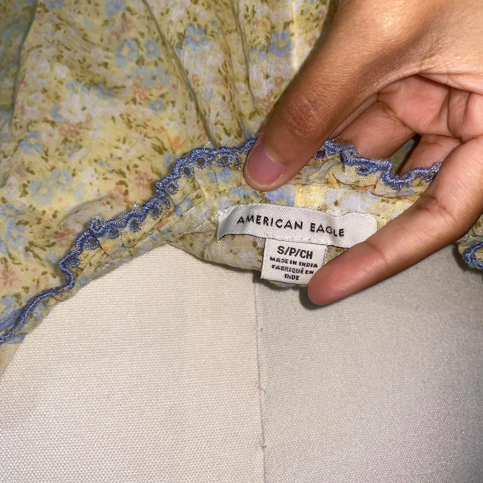 American Eagle Outfitters Y2K American Eagle Cottagecore Yellow Cami Top NWOT S Floral Size S / US 4 / IT 40 - 4 Thumbnail