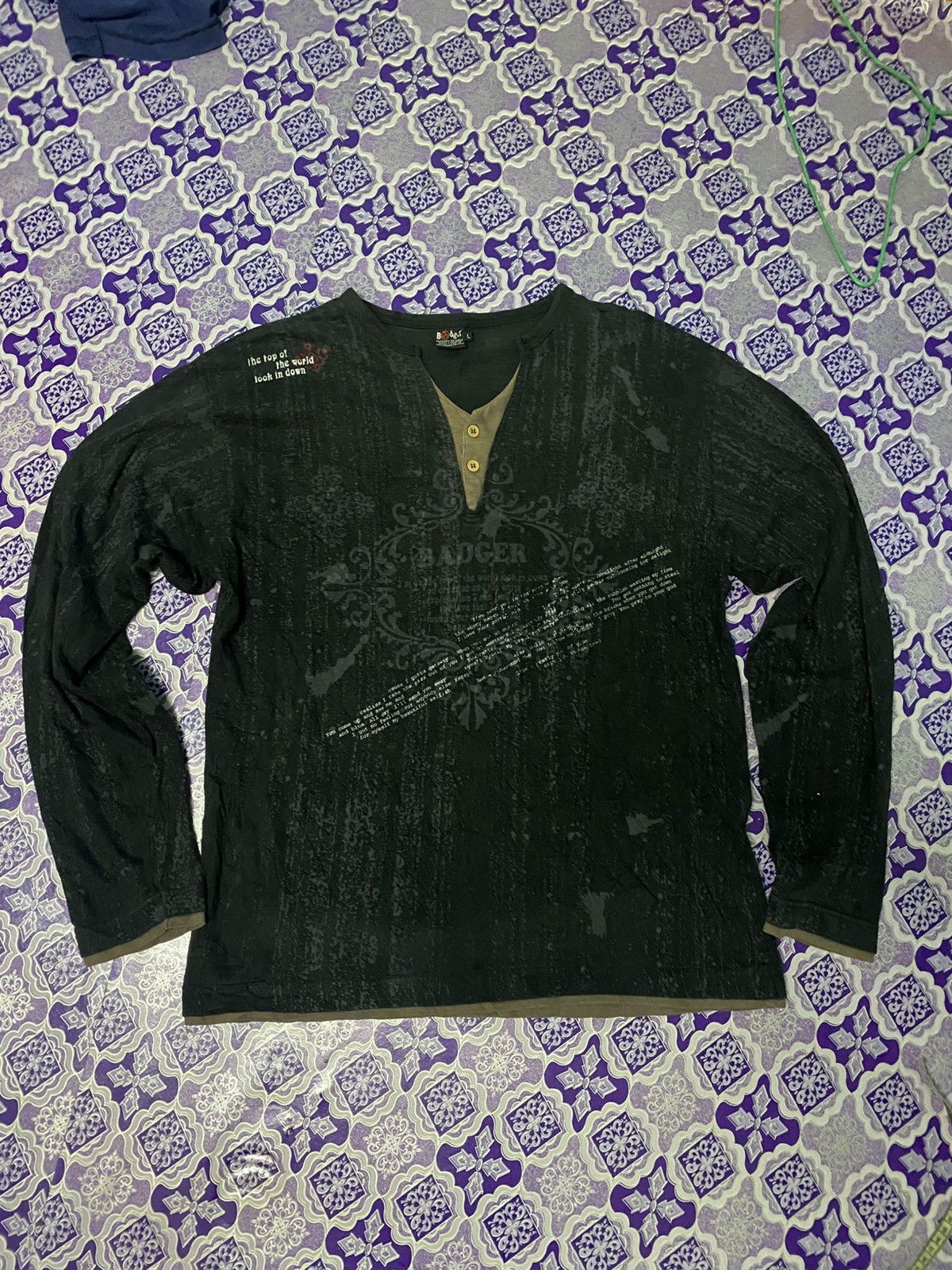 Hysteric Glamour × If Six Was Nine × Japanese Brand Badger Sport Compression Black Long Sleeve Shirt Youth Sz L Size US L / EU 52-54 / 3 - 15 Thumbnail