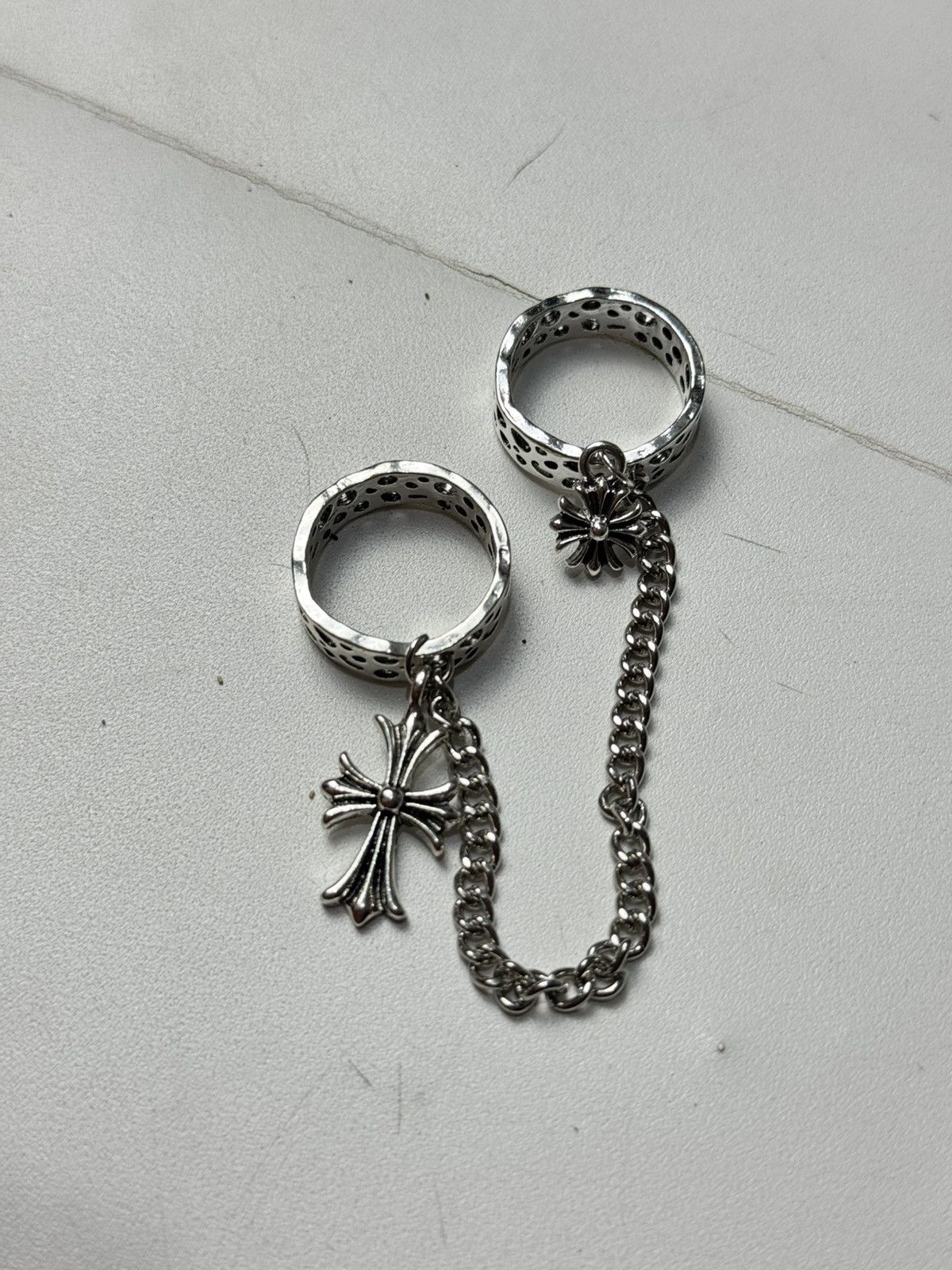 Japanese Brand Crosses Double Ring Accesories Japanese Styled 14th Size ONE SIZE - 1 Thumbnail