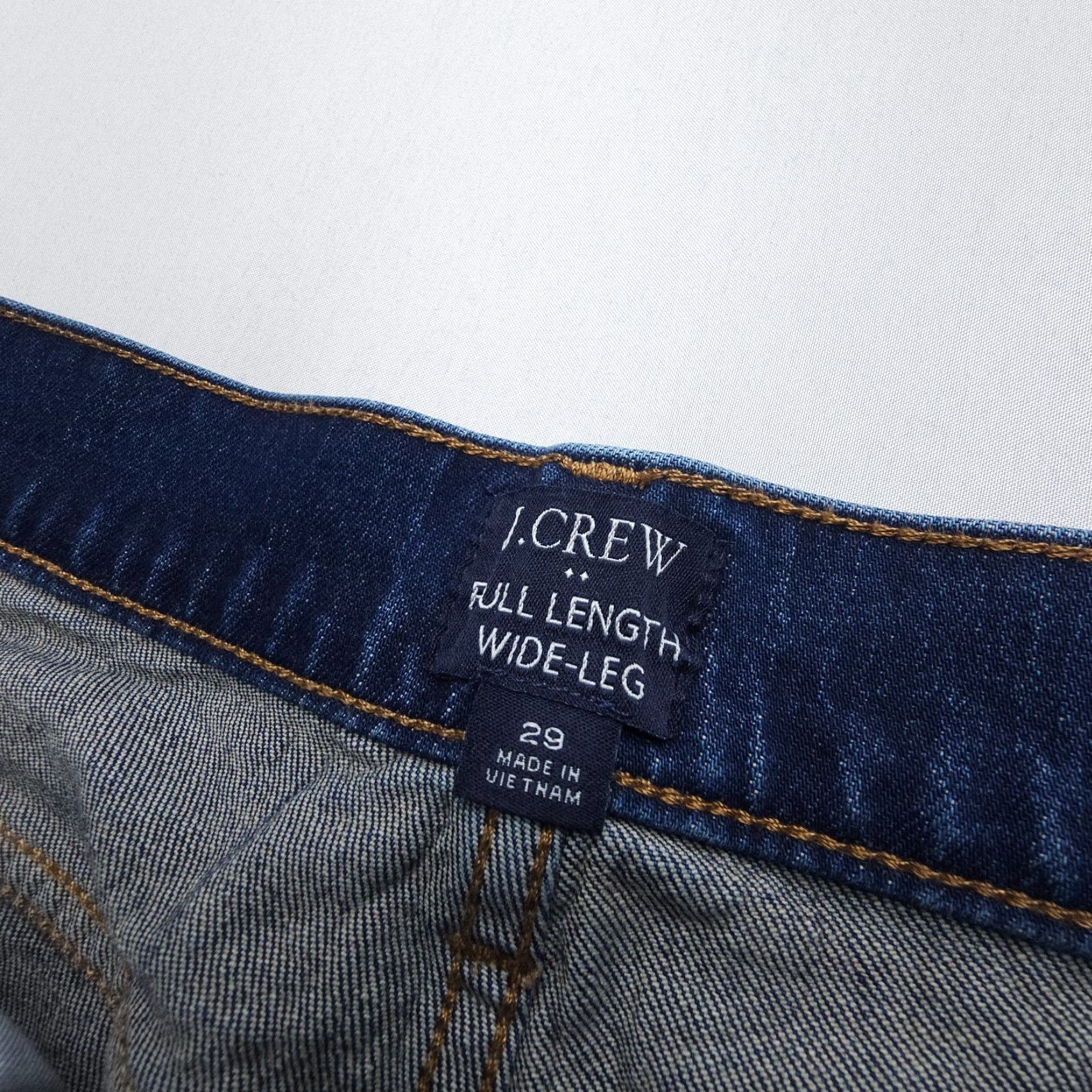 J.Crew J. Crew Jeans Womens 29 Wide-Leg Full Length Button Fly Dark Wash Denim Jeans Size 29" - 7 Thumbnail