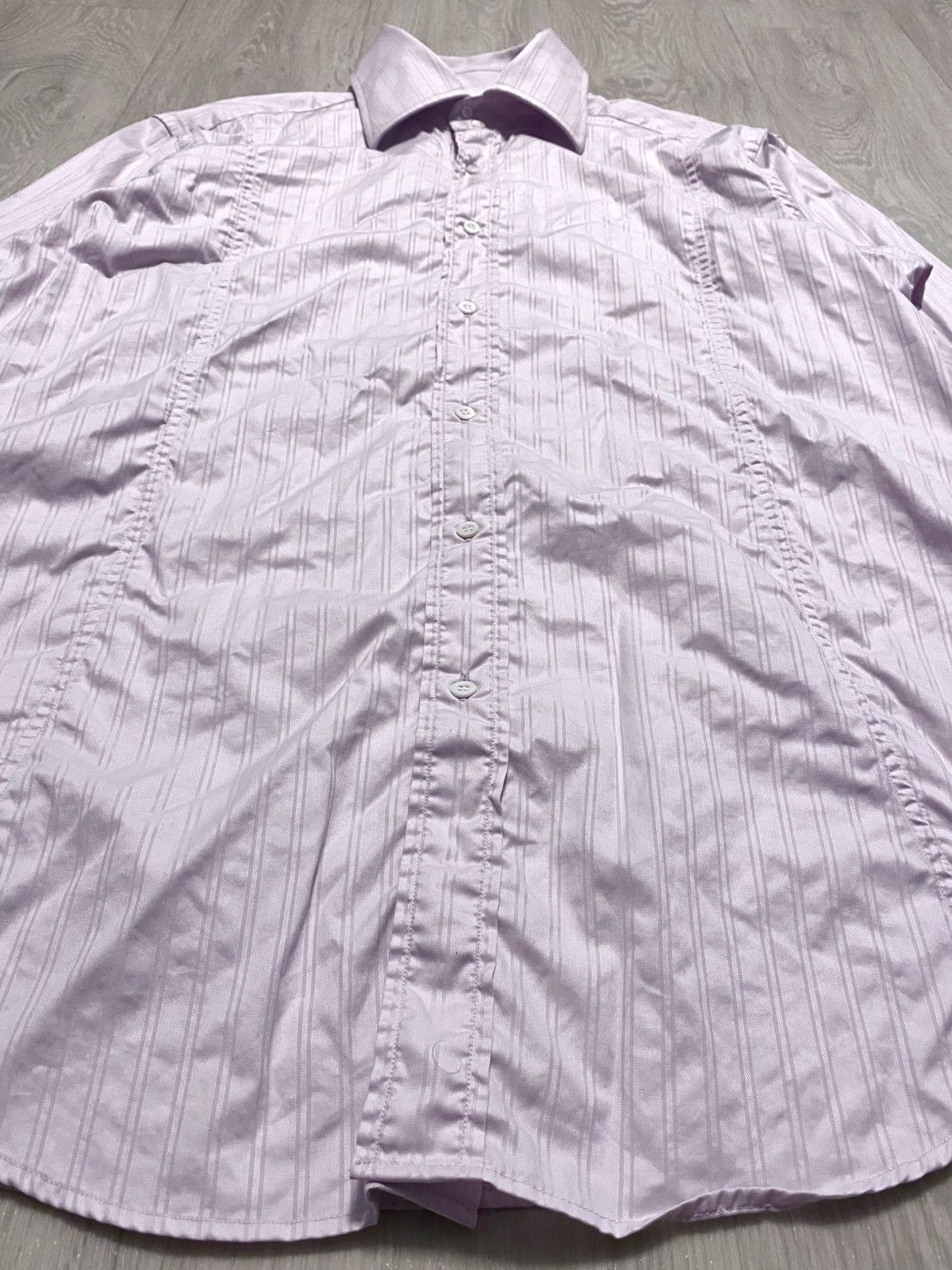 Gucci Vintage Gucci by Tom Ford Pink Long Sleeve Striped Shirt Size US S / EU 44-46 / 1 - 5 Thumbnail