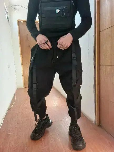 Japanese Brand Techwear Black Cargo Pants Size US 32 / EU 48 - 4 Thumbnail