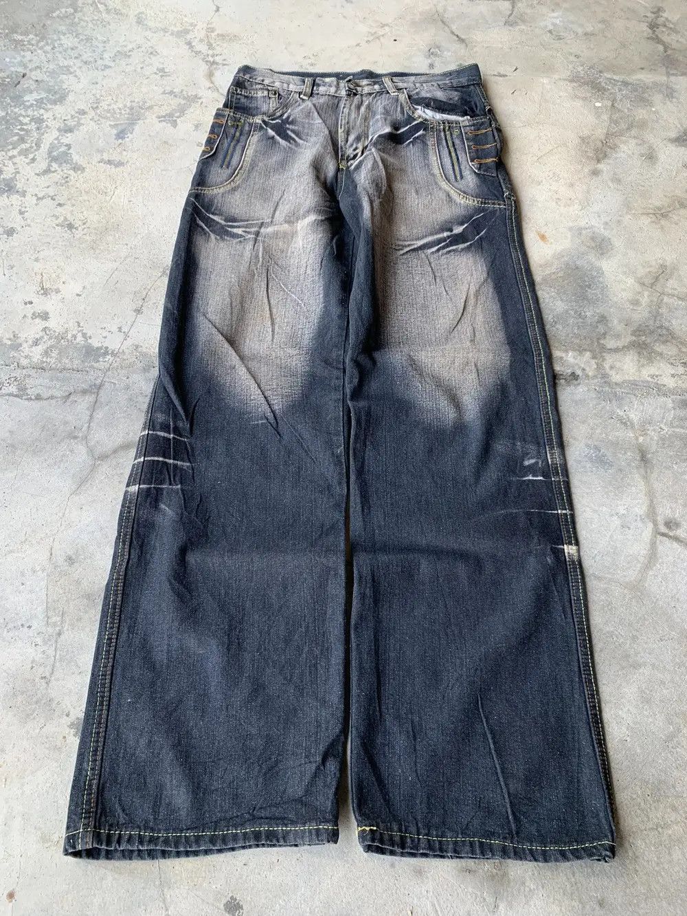 Le Grande Bleu (L.G.B.) Baggy TARWLAN nice faded style. Size US 30 / EU 46 - 1 Thumbnail