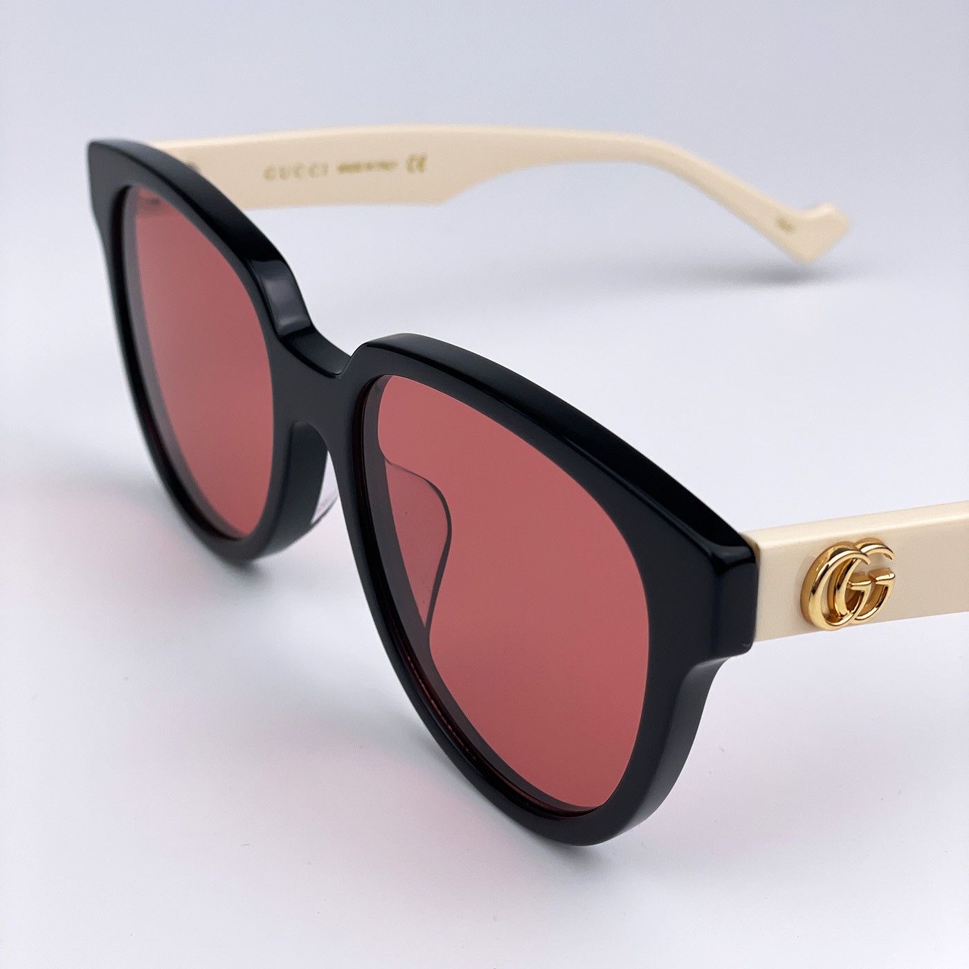 Gucci NEW Gucci GG0960SA 004 Black White Orange Women Sunglasses Size ONE SIZE - 3 Thumbnail