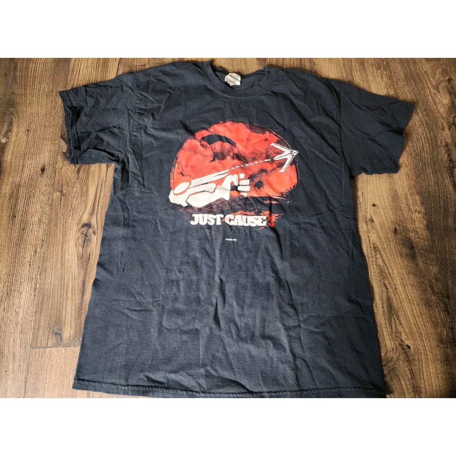 Vintage Mens Short Sleeve Graphic T Shirt Black Just Cause 3 Video Game Square Enix Size US L / EU 52-54 / 3 - 4 Thumbnail