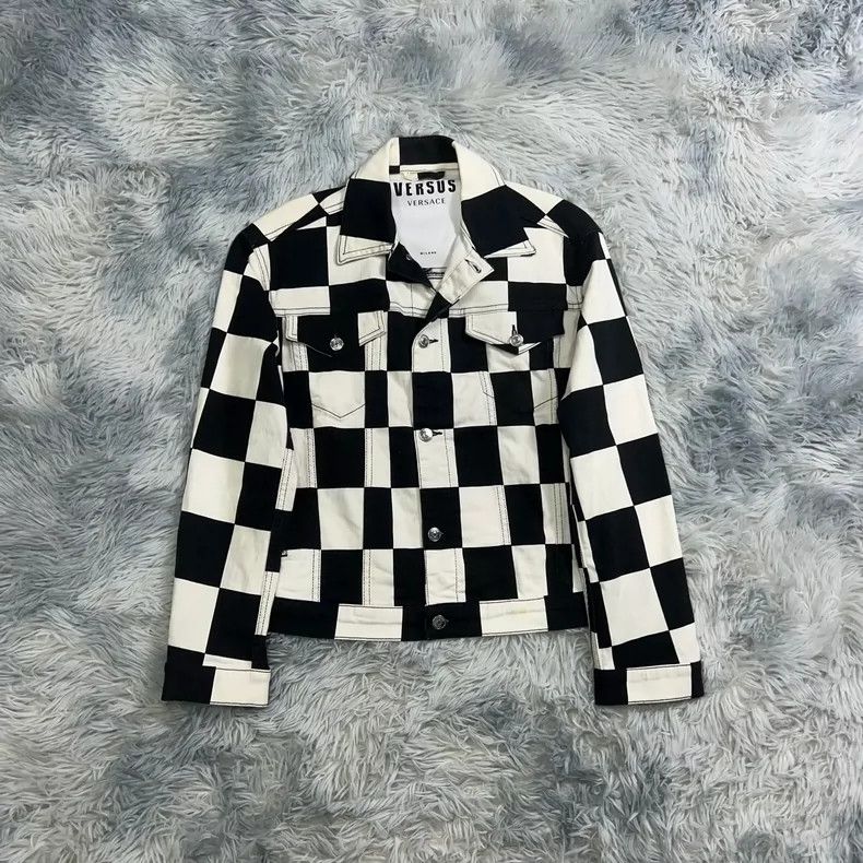 Versace Versace Plaid denim top Size M / US 6-8 / IT 42-44 - 1 Thumbnail