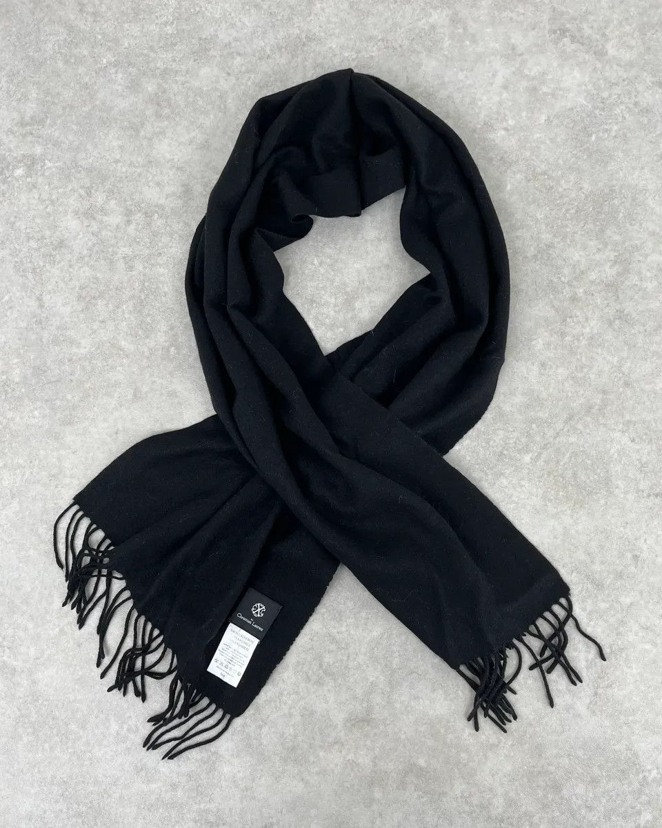 Christian Lacroix 2000s Christian Lacroix Black Cashmere Scarf Size ONE SIZE - 1 Thumbnail