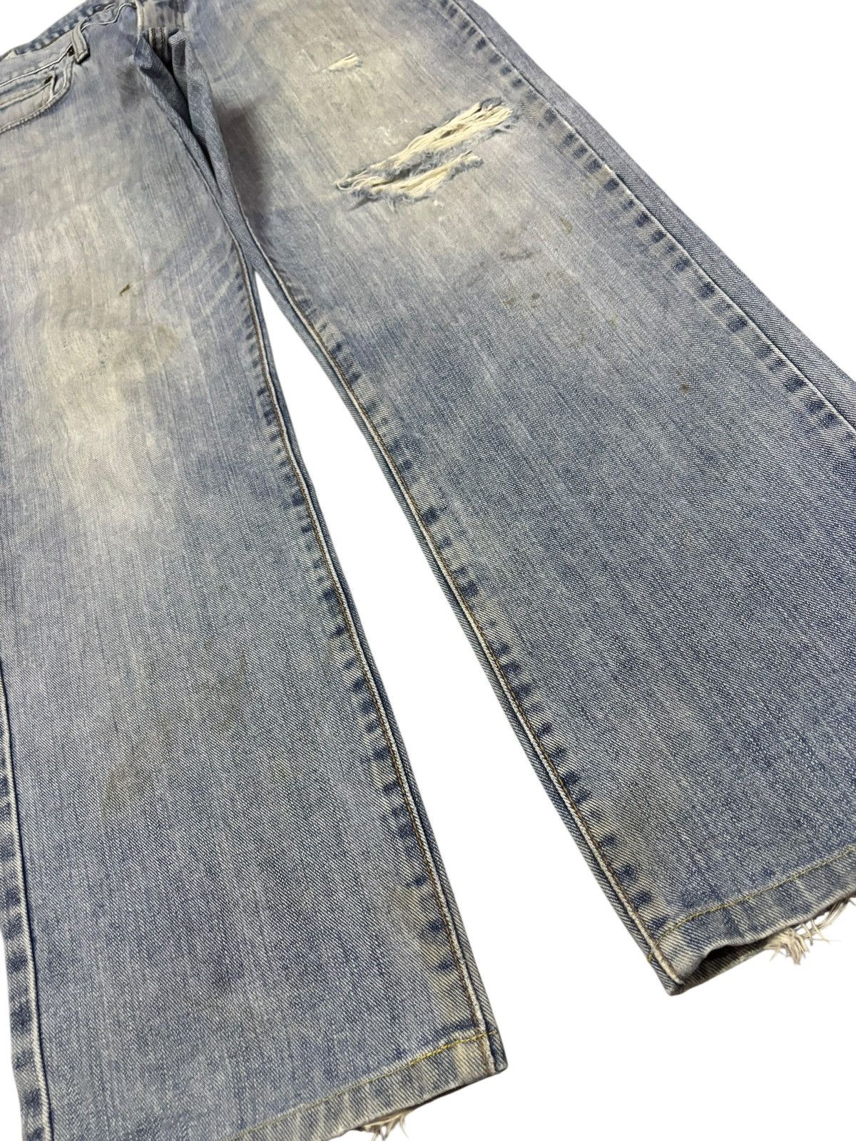 Edwin Vtg Edwin Japan 403 Distressed Jeans Size US 33 - 3 Thumbnail