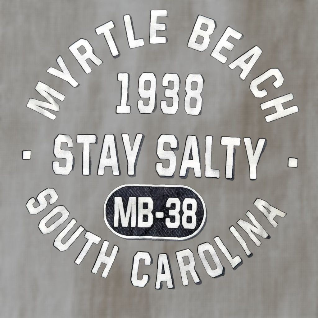 Vintage Myrtle Beach SC Stay Salty Tee Shirt Adult Mens M Medium T-Shirt Gray Graphic Print Beach 2000s Mens Size US XL / EU 56 / 4 - 1 Thumbnail