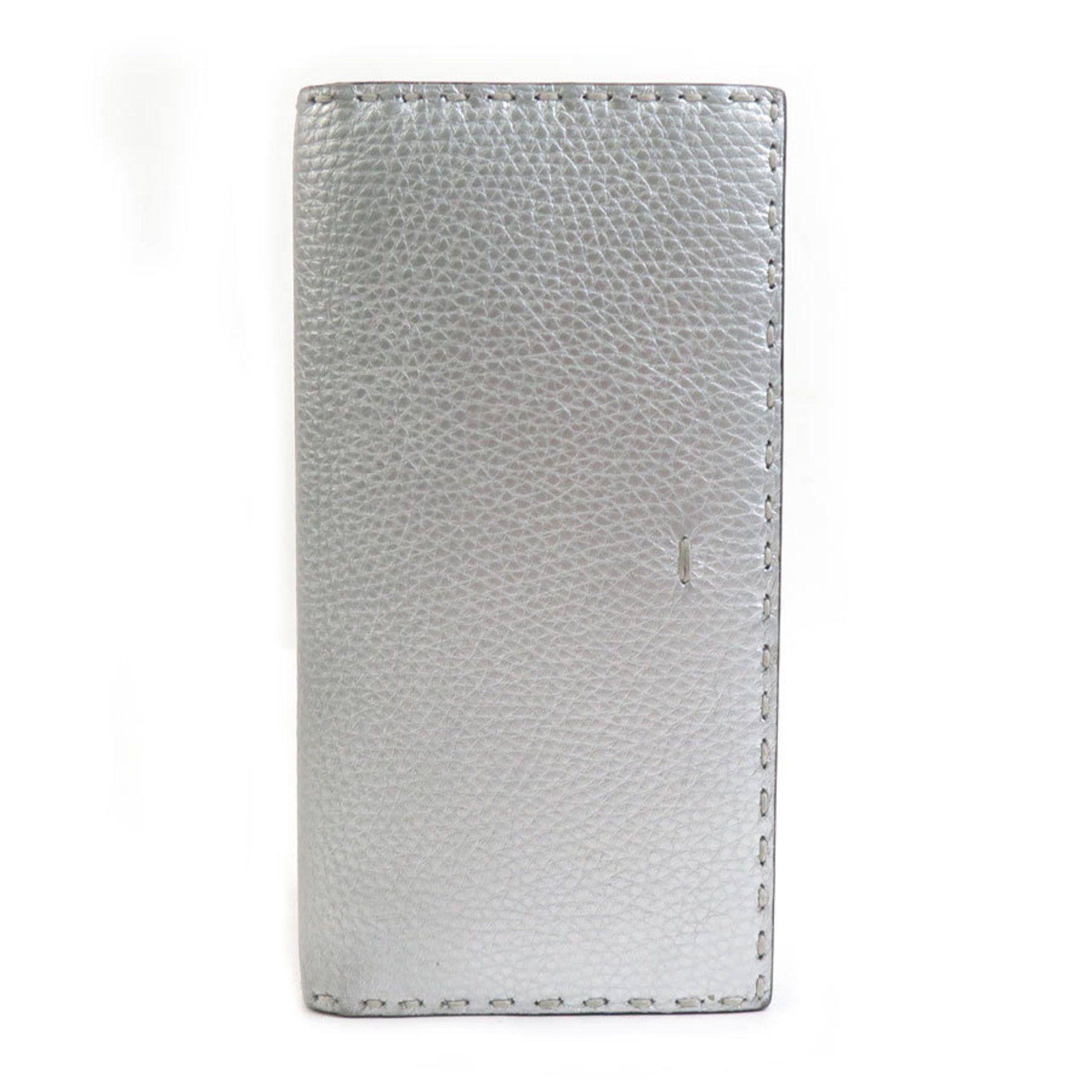 Fendi Fendi Bi-fold Long Wallet, Leather, Silver, Men's/Women's, 7M0186-74P, h31688a Size ONE SIZE - 1 Thumbnail
