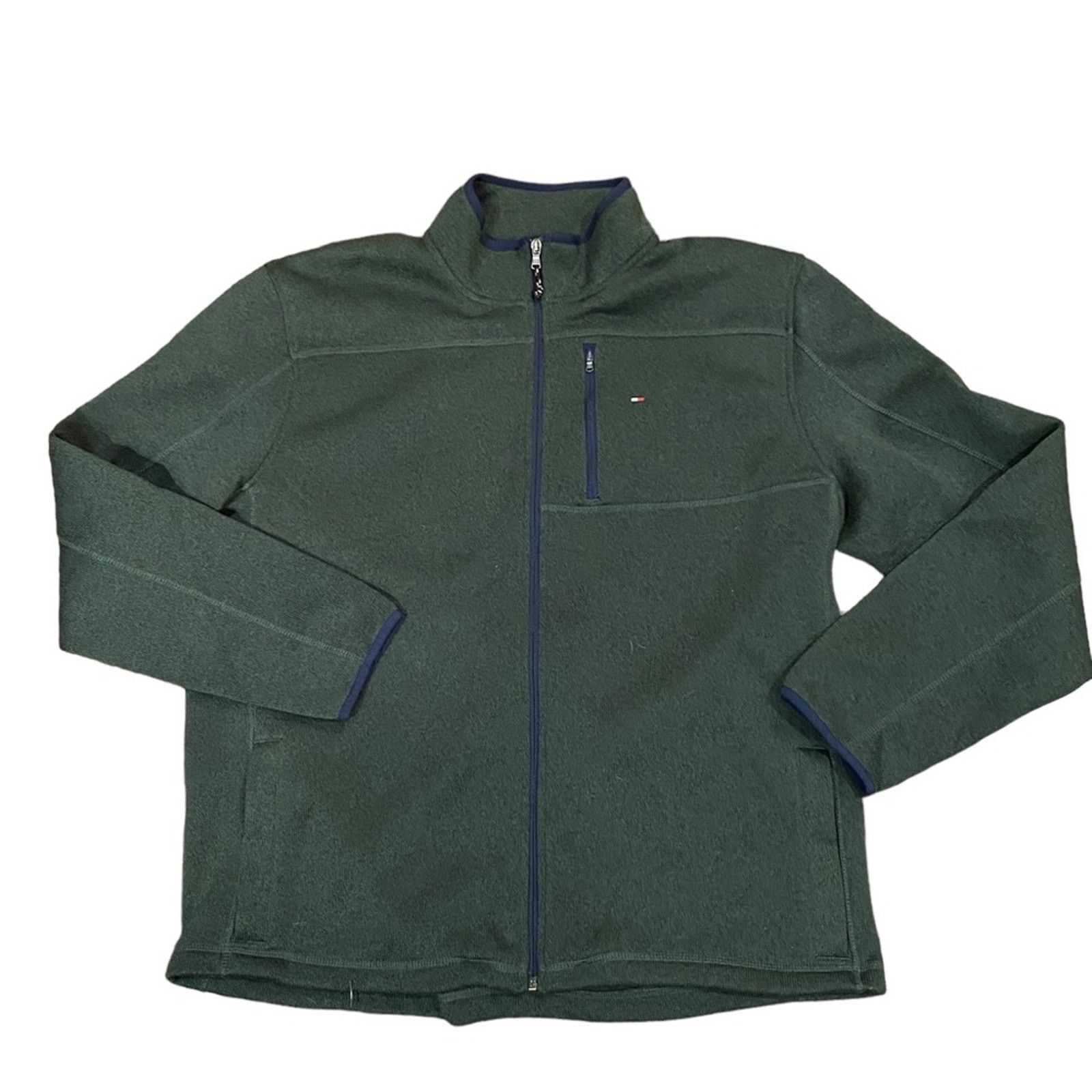 Tommy Hilfiger Tommy Hilfiger Mens XXL Dark Green Fleece Full Zip Jacket Size US XXL / EU 58 / 5 - 1 Thumbnail
