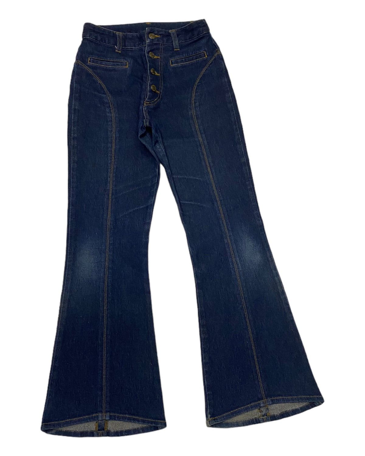 If Six Was Nine × Japanese Brand FLARE JEANS UNBRAND JAPANESE BOOTCUT DENIM JEANS DISTRESSED Size 25" / US 0 / IT 36 - 2 Thumbnail