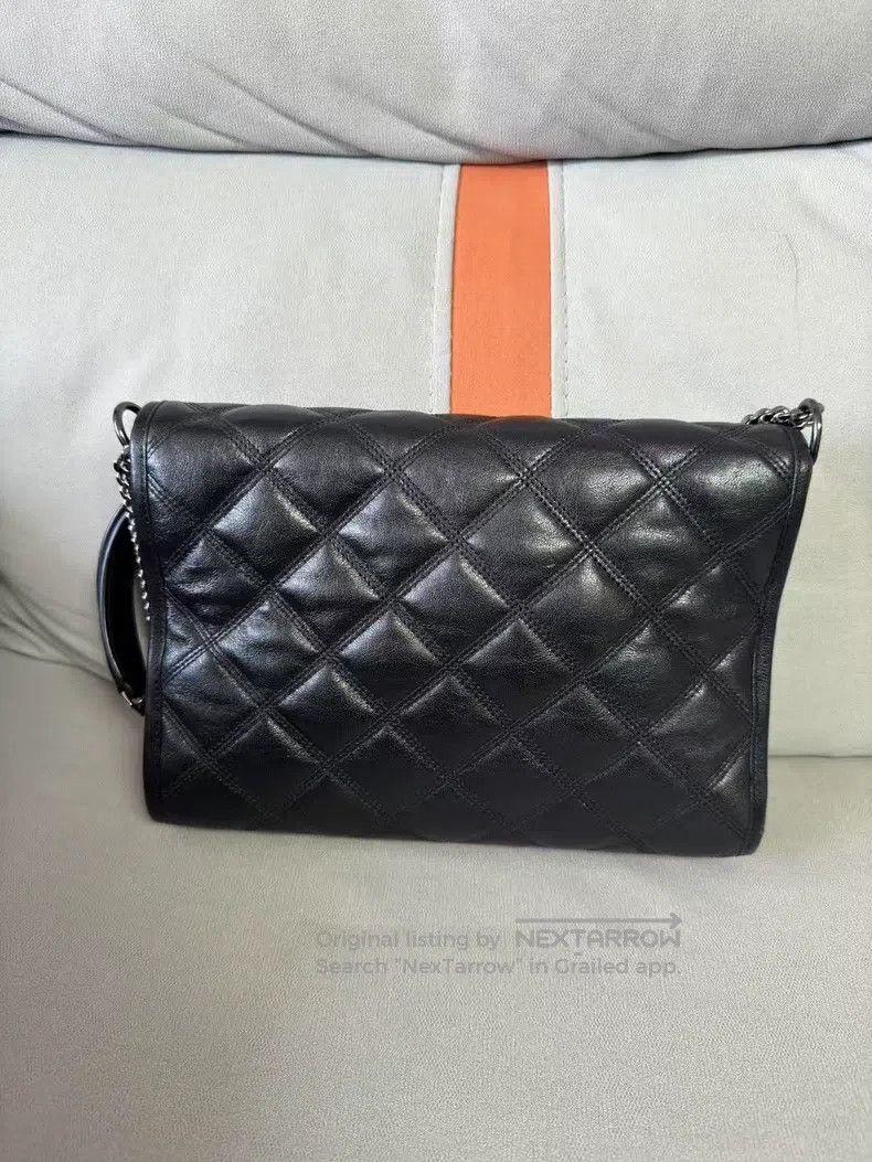 Saint Laurent Paris Saint Laurent Paris Silver Logo Diamond Quilted Lamb Leath Size ONE SIZE - 3 Thumbnail