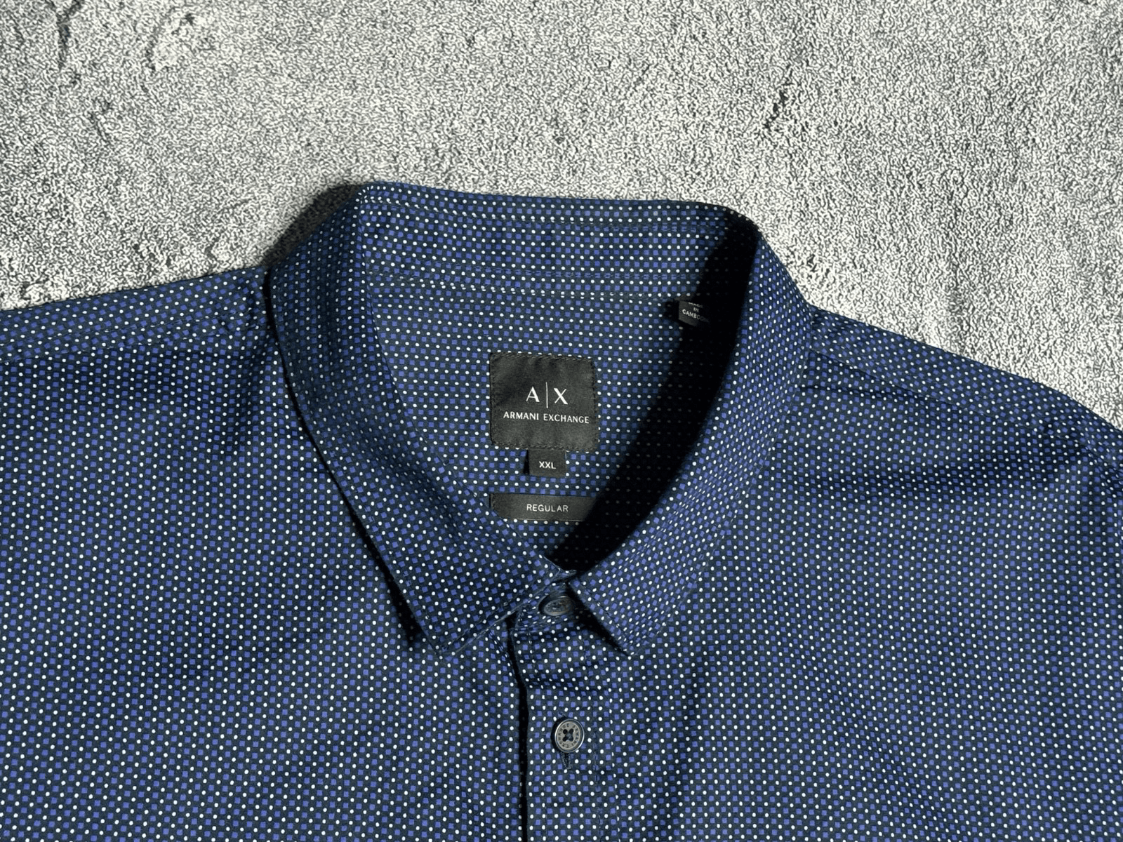Armani Exchange Armani Exchange Shirt NavyMicro Dot Long Sleeve Button Up Size US XXL / EU 58 / 5 - 2 Thumbnail