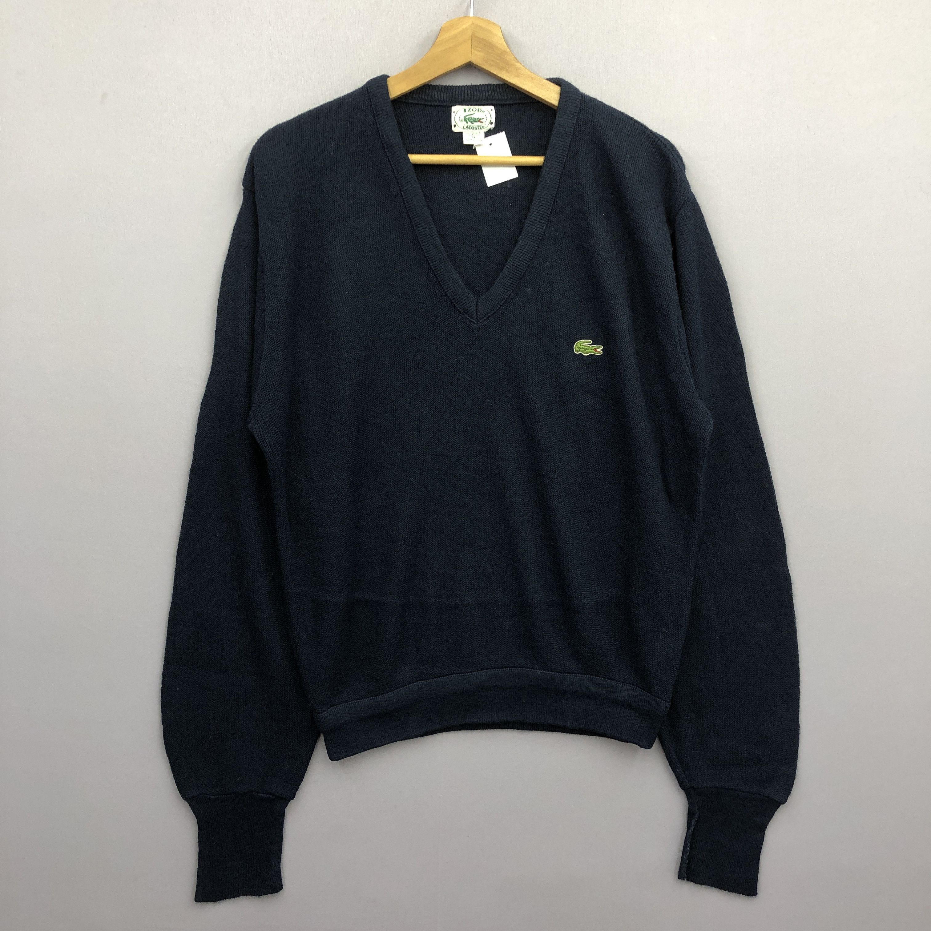 Lacoste × Vintage Lacoste Vintage Sweater Knit Casual Navy 90s Hype Rare Size US M / EU 48-50 / 2 - 1 Thumbnail