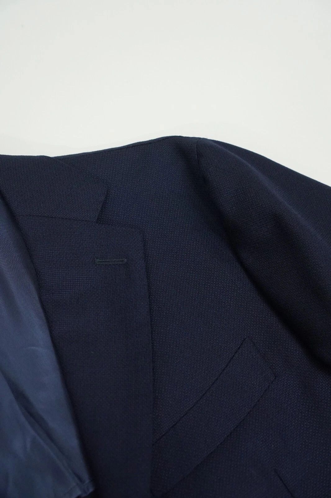Suitsupply Men Suitsupply Blazer Havana Patch Half Wool Navy Blue US32 Size 34S - 4 Thumbnail