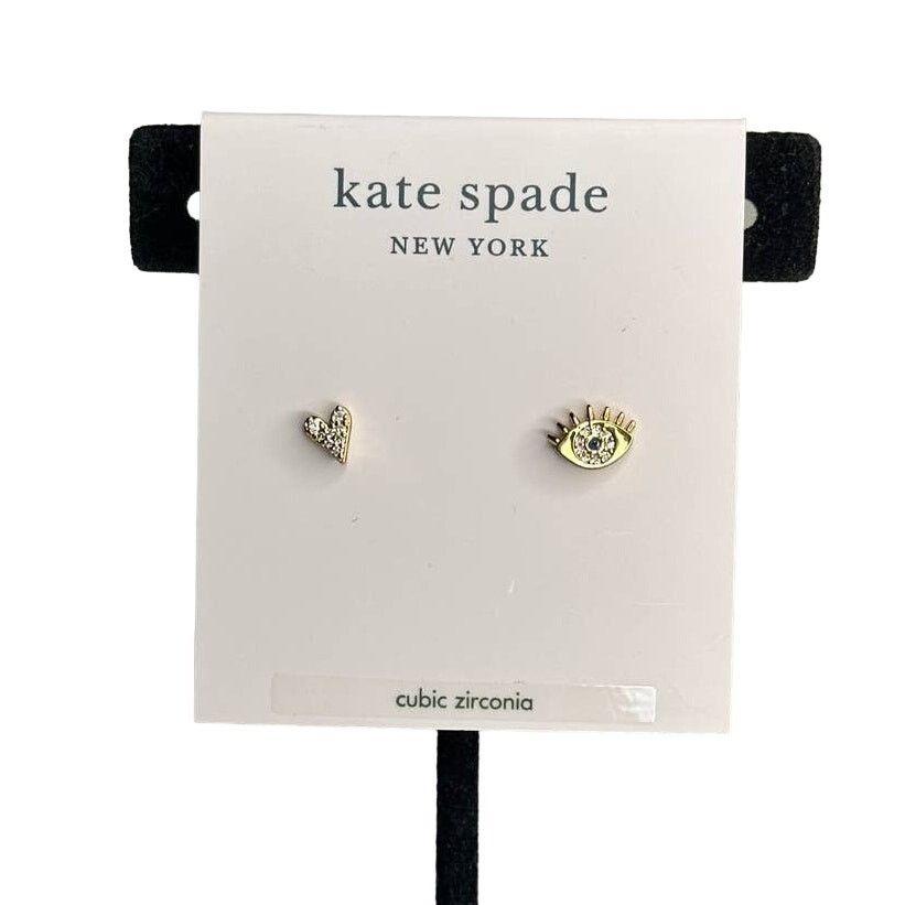 Kate Spade Kate Spade Evil Eye & Heart Mismatched Stud Earrings Size ONE SIZE - 1 Thumbnail