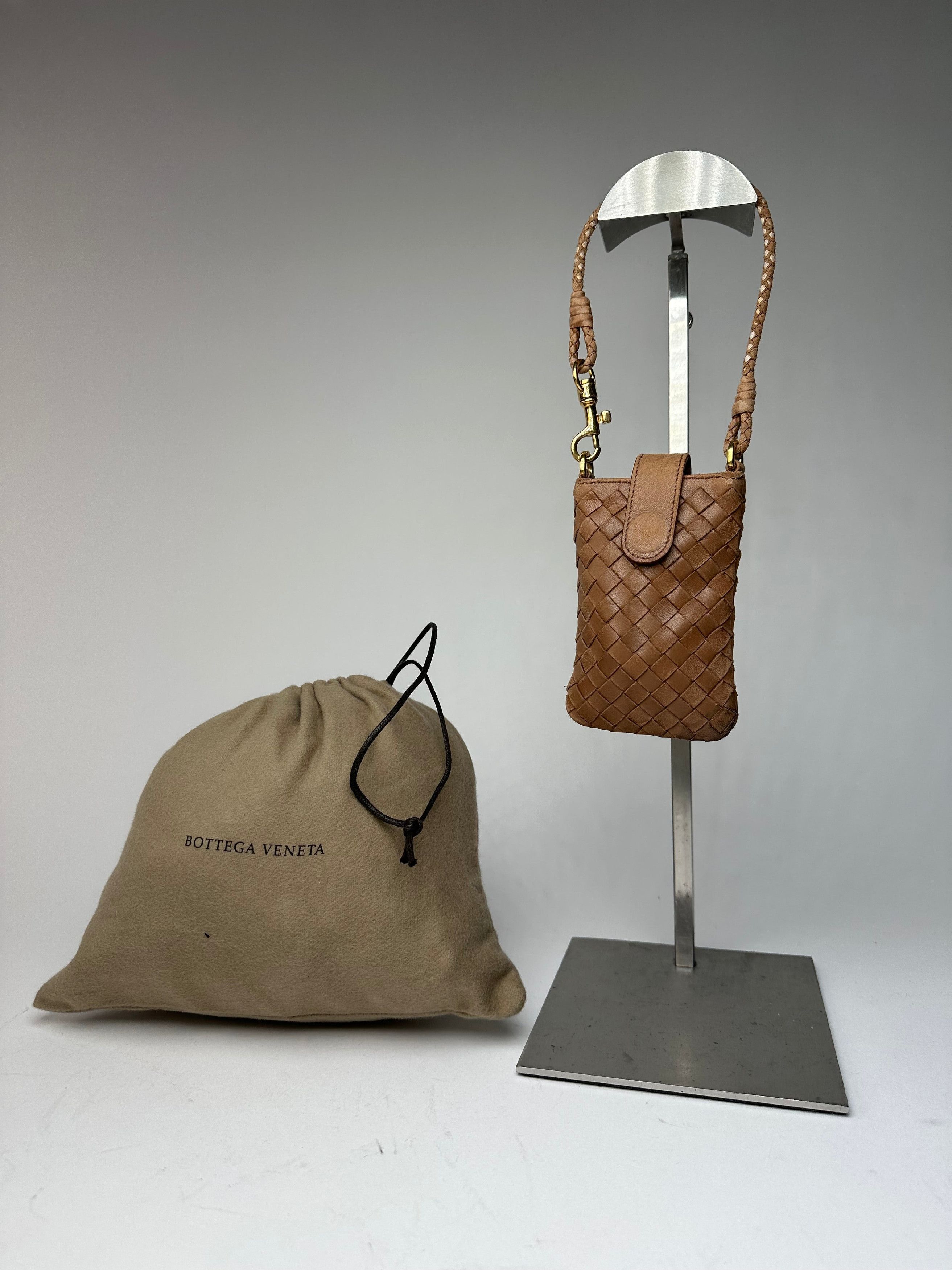 Bottega Veneta Vintage Intrecciato Leather Mini Bag Brown Size ONE SIZE - 1 Thumbnail
