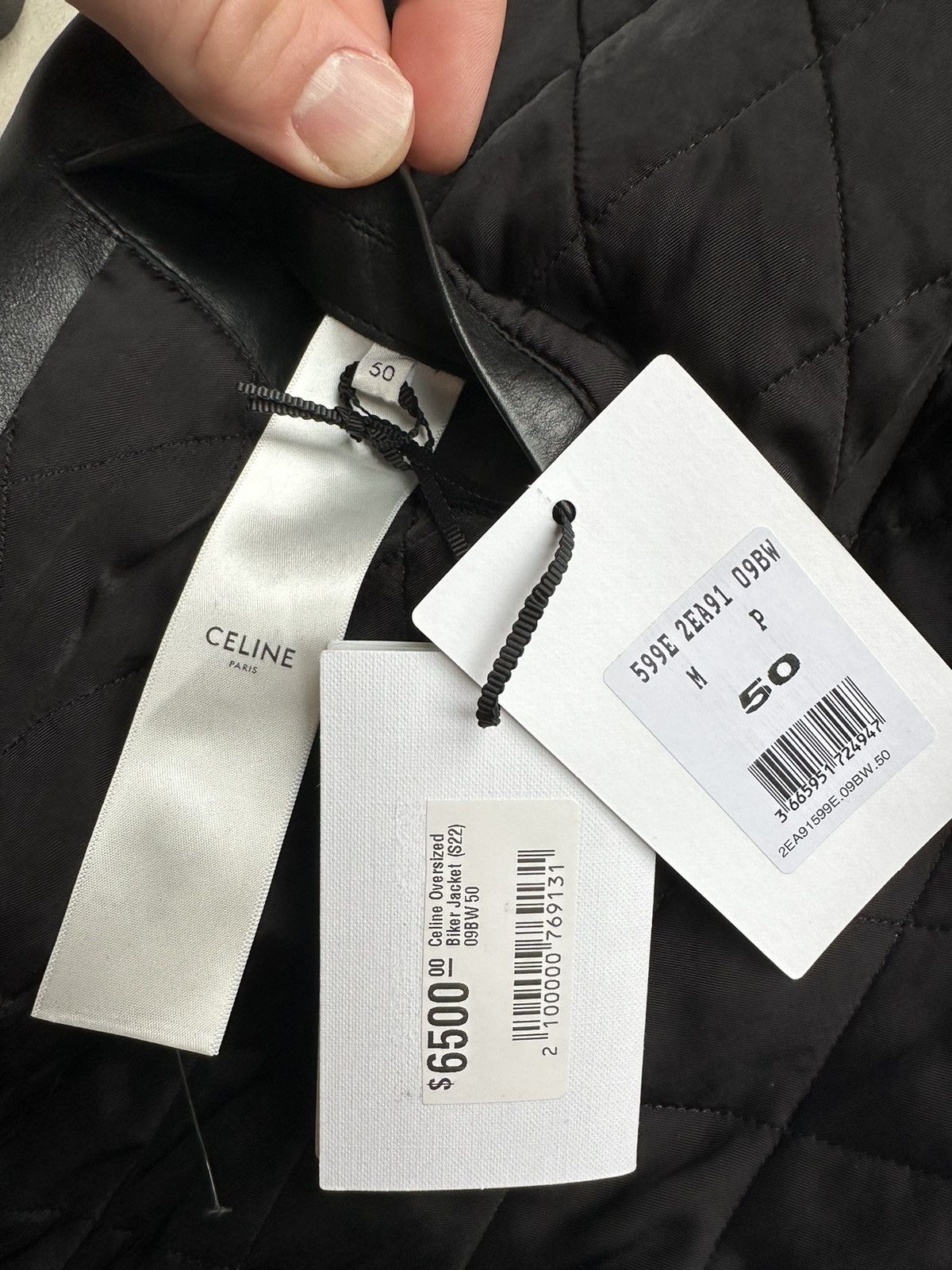 Celine SS22 $6500🤑 Celine biker D Ring leather jacket checkerboard Size US L / EU 52-54 / 3 - 22 Thumbnail