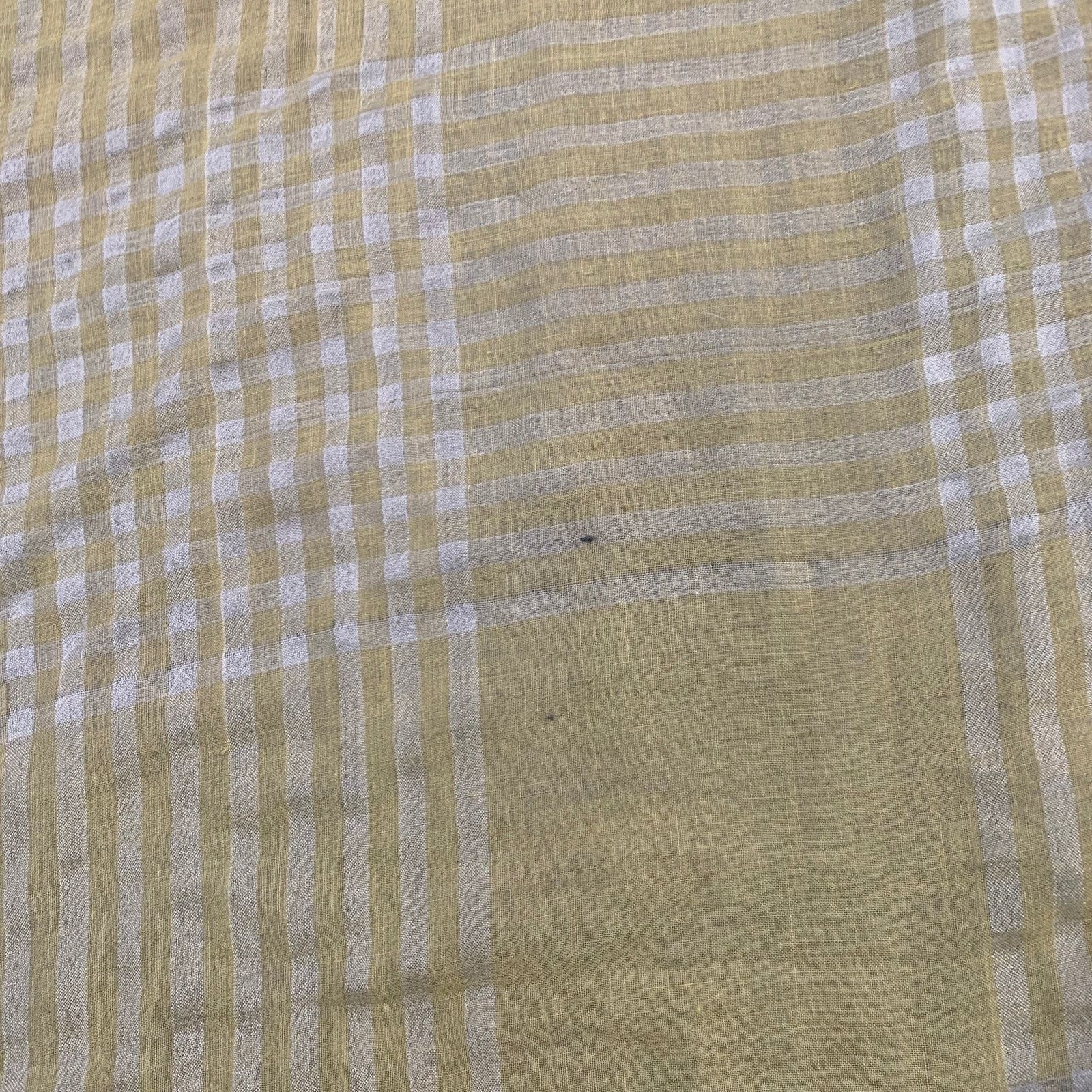 Vintage VINTAGE Yellow Brown Stripe Fringe Square Scarf Size ONE SIZE - 3 Thumbnail