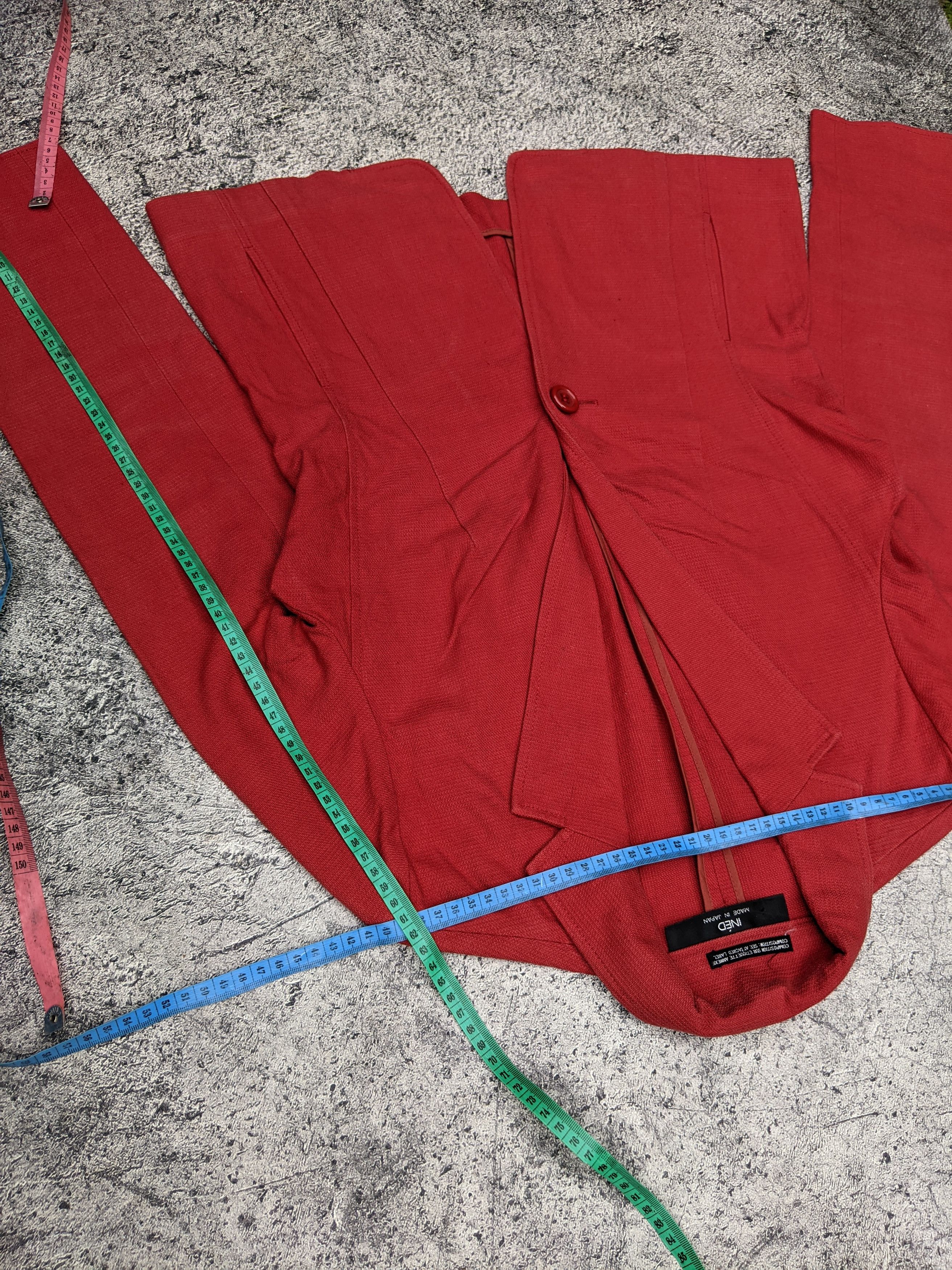 Yohji Yamamoto Vintage INED by Yohji Yamamoto Women's Red Blazer Size M / US 6-8 / IT 42-44 - 12 Thumbnail