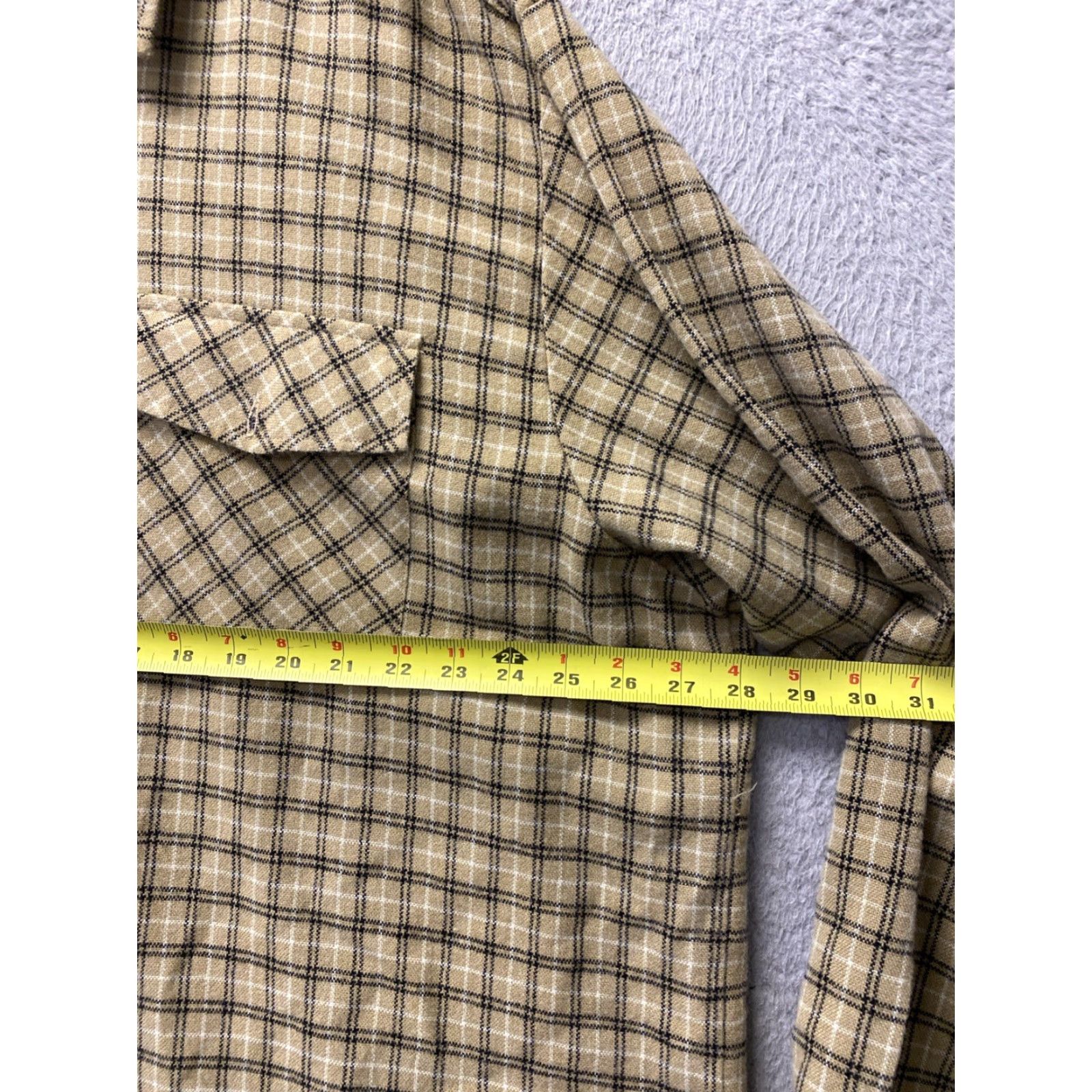 Area VINTAGE Bay Area Traders Flannel Shirt Jacket Plaid Tan XXL Men Shirt Button-Up Hooded Pockets Casual Size US XXL / EU 58 / 5 - 7 Thumbnail